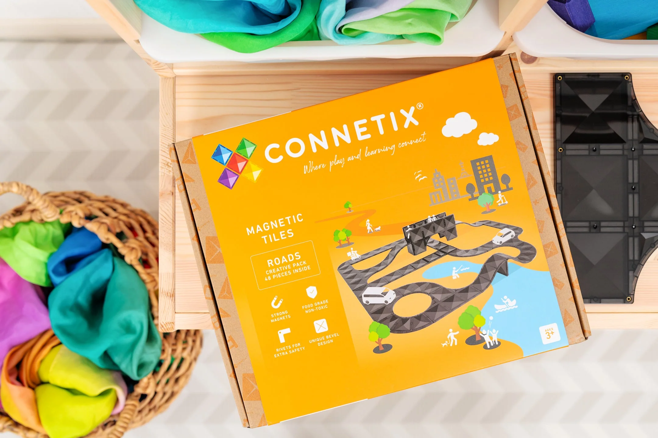 Connetix Magnetic Tiles | Roads Creative Pack (48 pcs) - Image 28