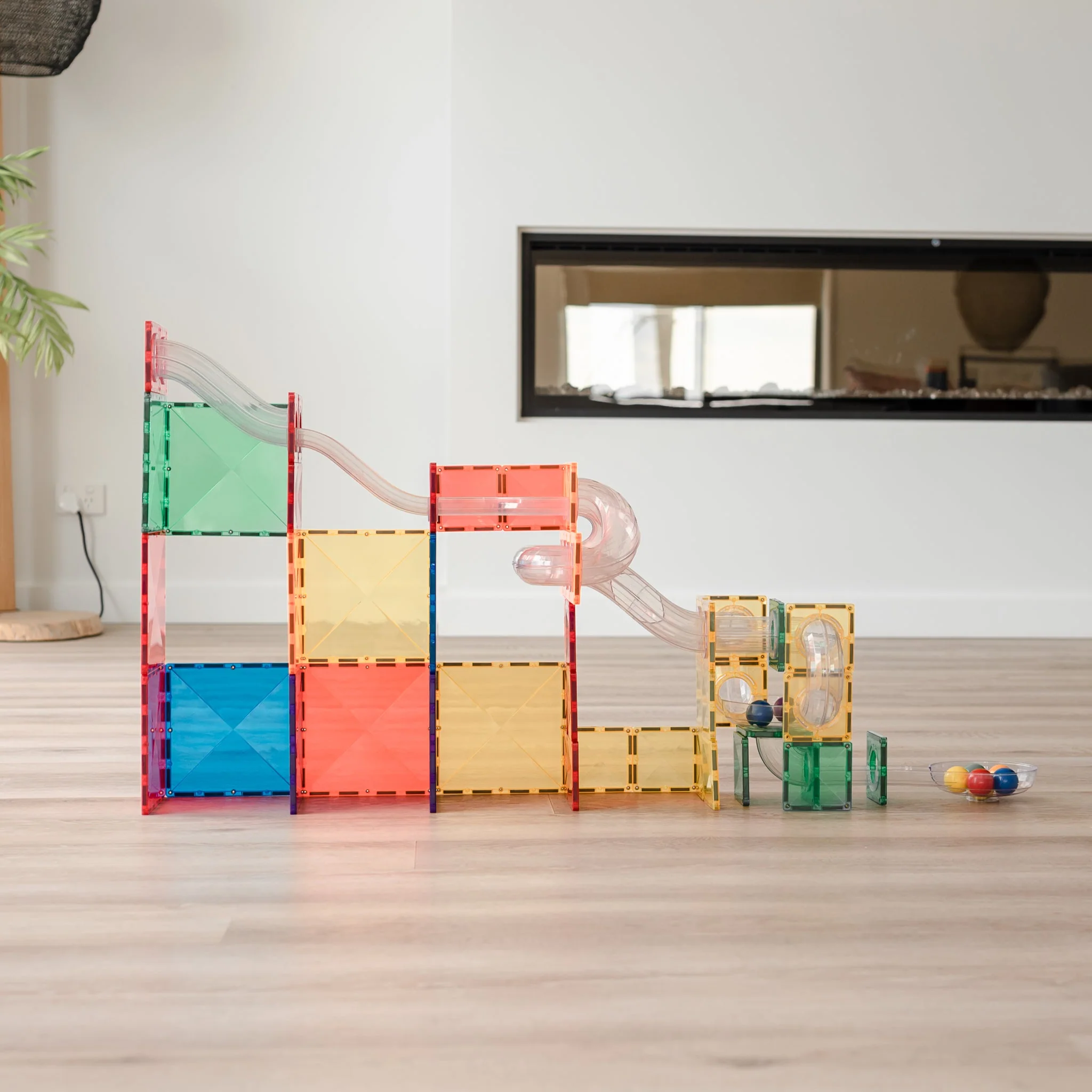 Connetix Magnetic Tiles | Rainbow Ball Run Expansion (66 pcs) - Image 3