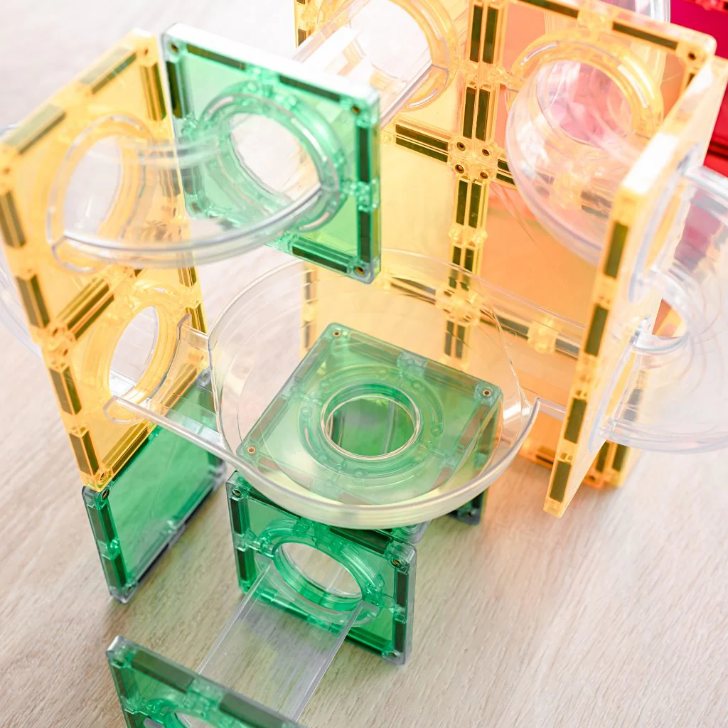 Connetix Magnetic Tiles | Rainbow Ball Run Expansion (66 pcs) - Image 6