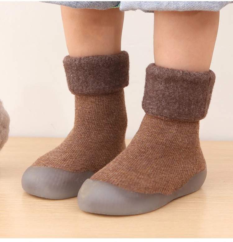 Ozznekshoes Cozy Sock Shoes for Kids- Warm First Walker Shoes | Fleece Lined - Image 13