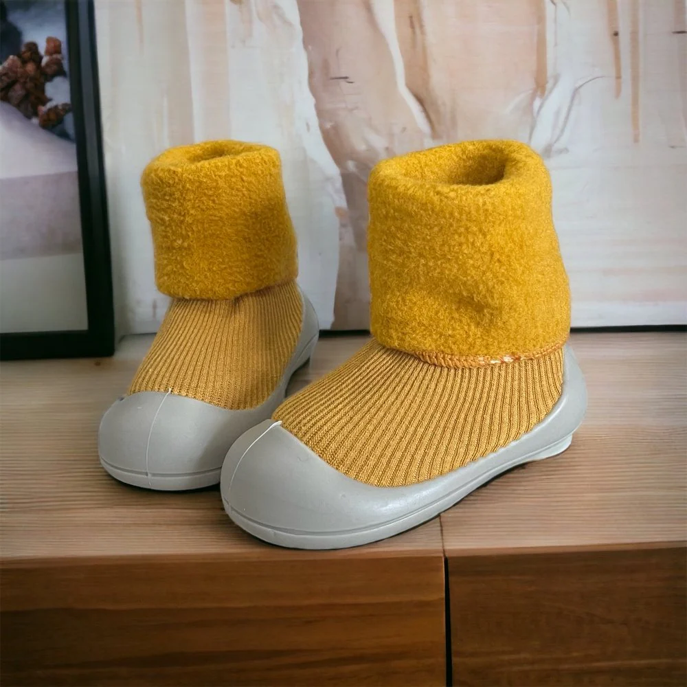 Ozznekshoes Cozy Sock Shoes for Kids- Warm First Walker Shoes | Fleece Lined - Image 14