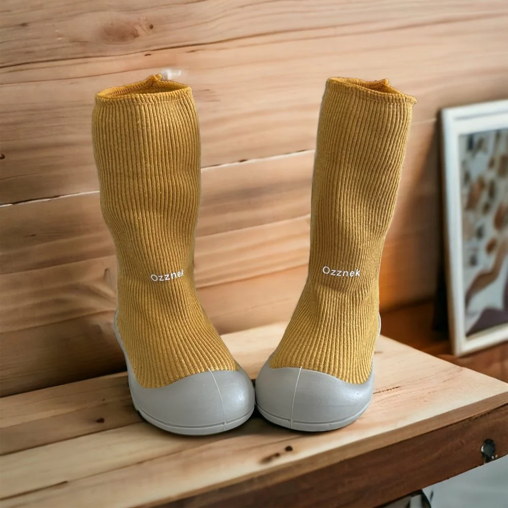 Ozznekshoes Cozy Sock Shoes for Kids- Warm First Walker Shoes | Fleece Lined - Image 2