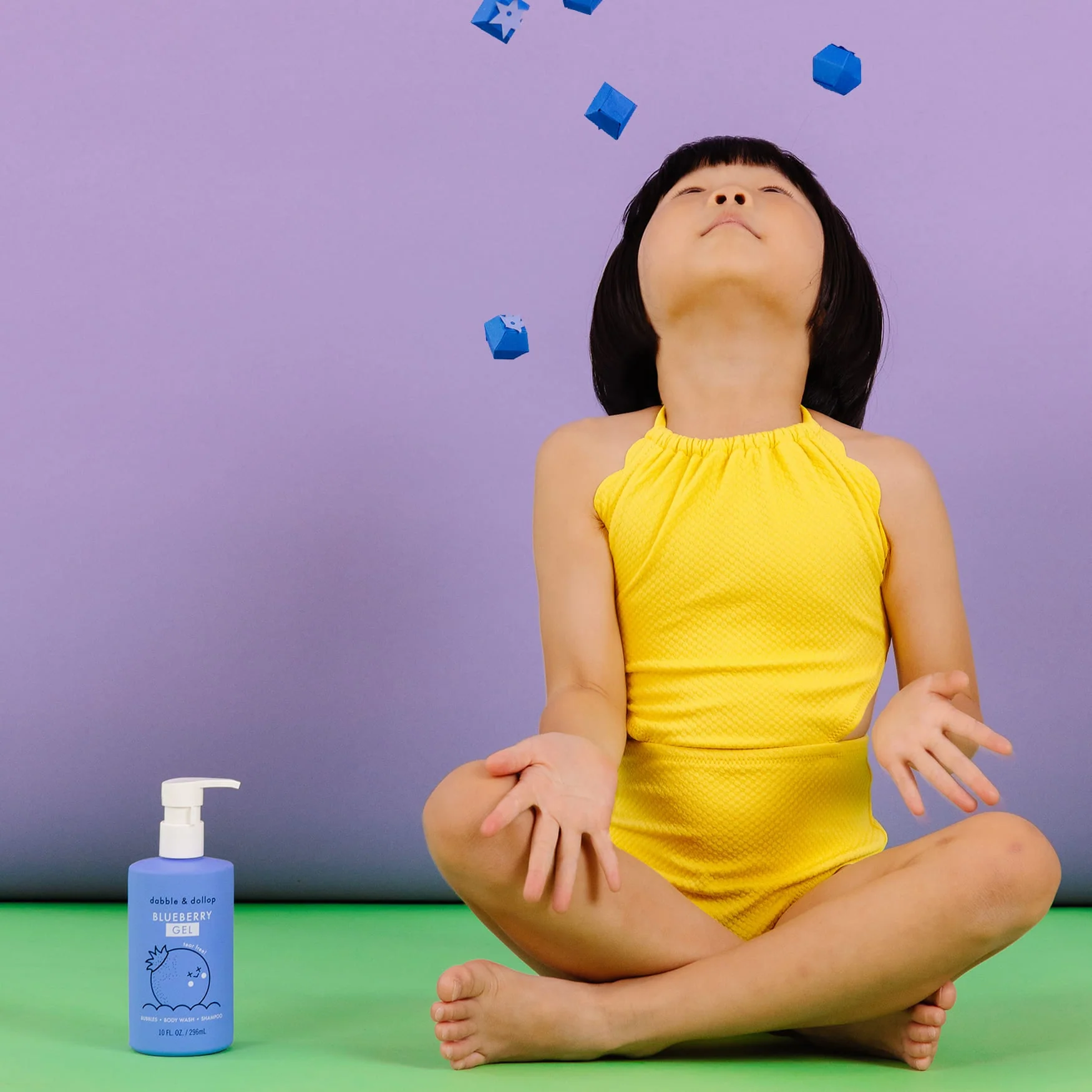 Dabble & Dollop Blueberry Bubble Bath, Body Wash & Shampoo - Image 2