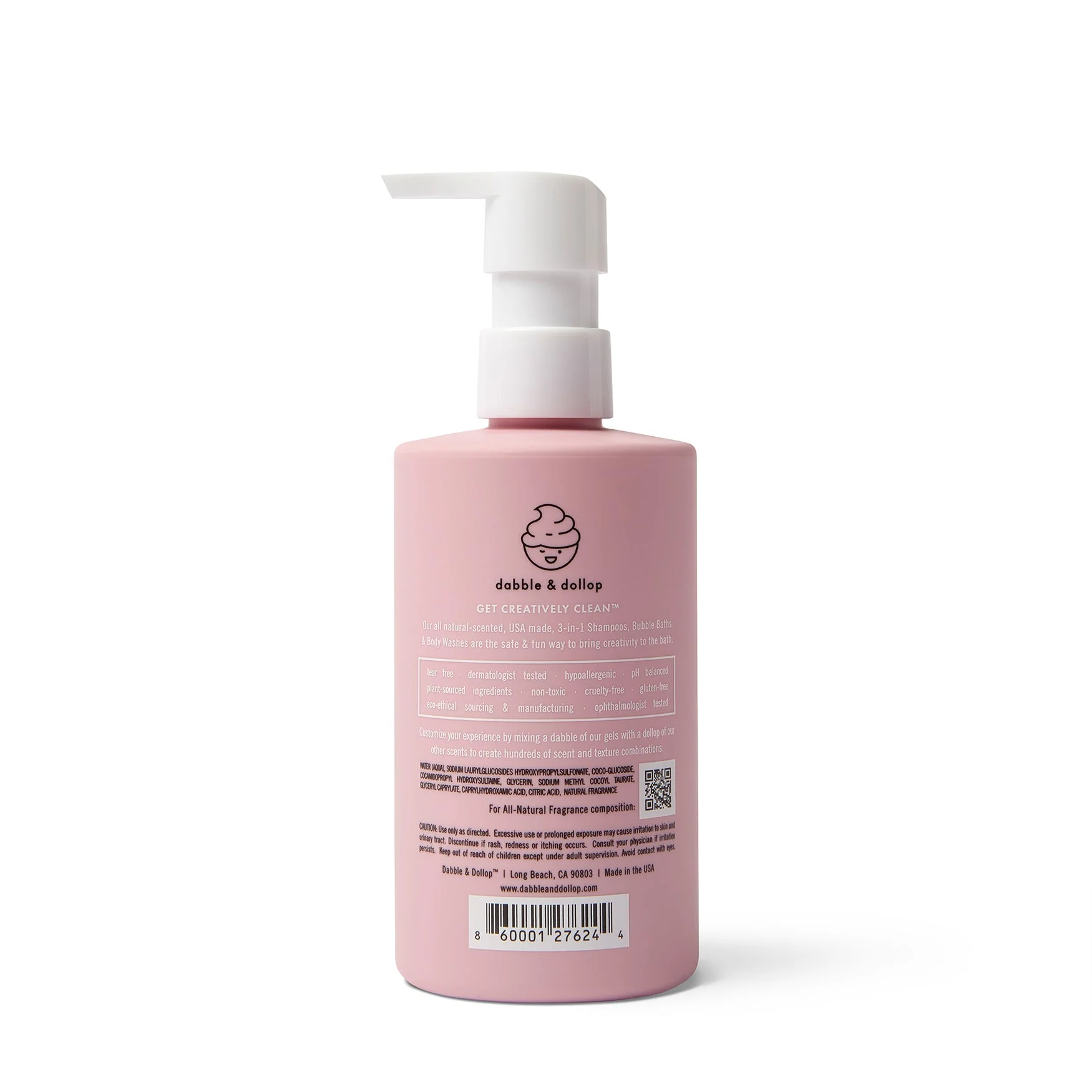 Dabble & Dollop Coconut Bubble Bath, Body Wash & Shampoo - Image 3