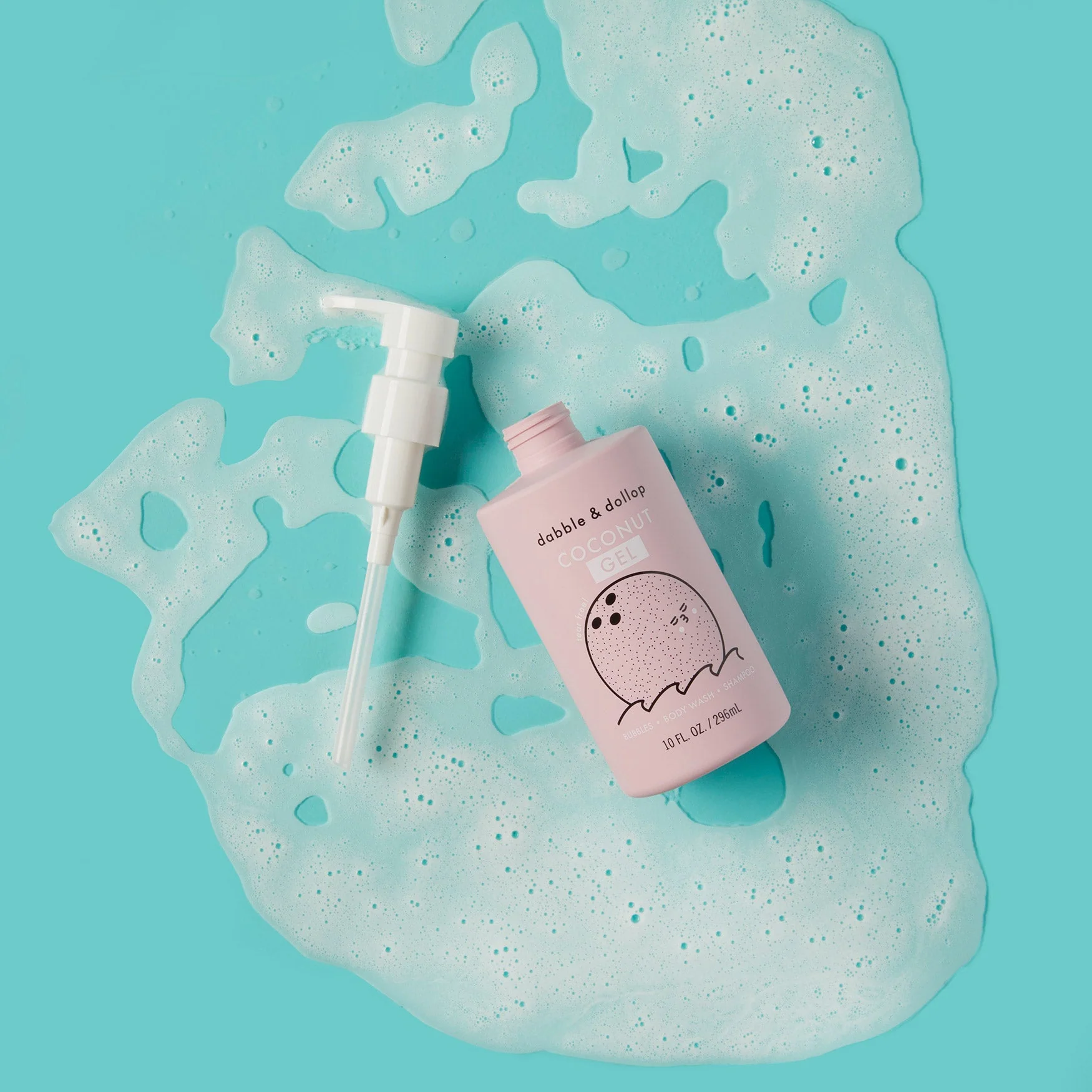 Dabble & Dollop Coconut Bubble Bath, Body Wash & Shampoo - Image 4