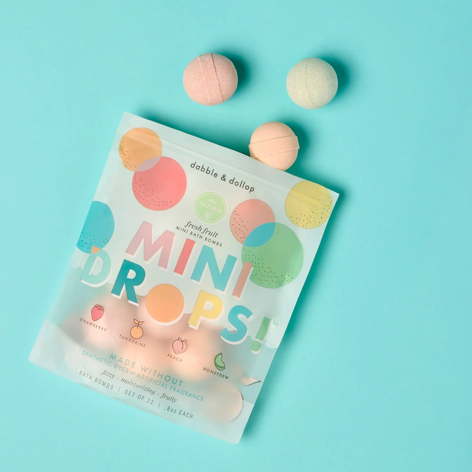 Dabble & Dollop Fresh Fruit Mini Bath Bombs - Image 2