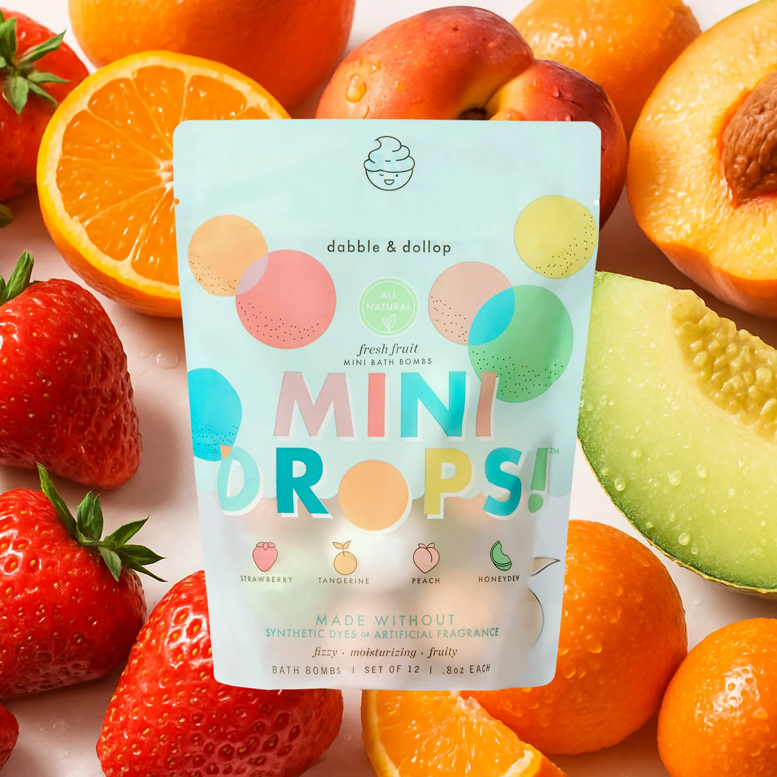Dabble & Dollop Fresh Fruit Mini Bath Bombs - Image 5