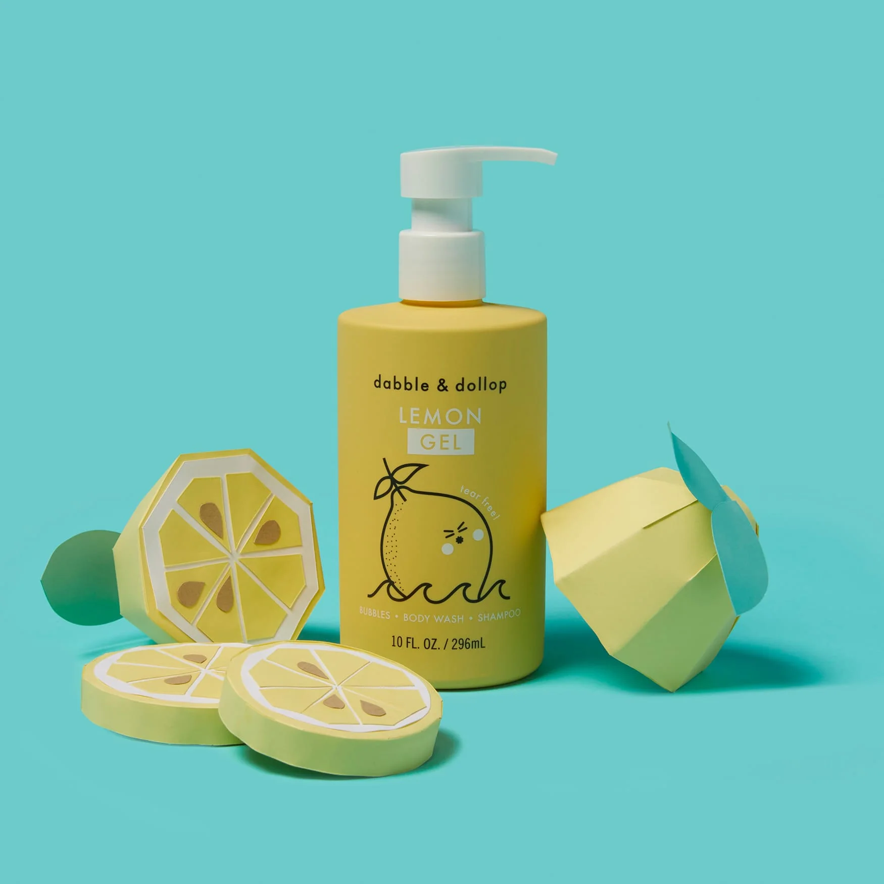 Dabble & Dollop Lemon Bubble Bath, Body Wash & Shampoo - Image 5