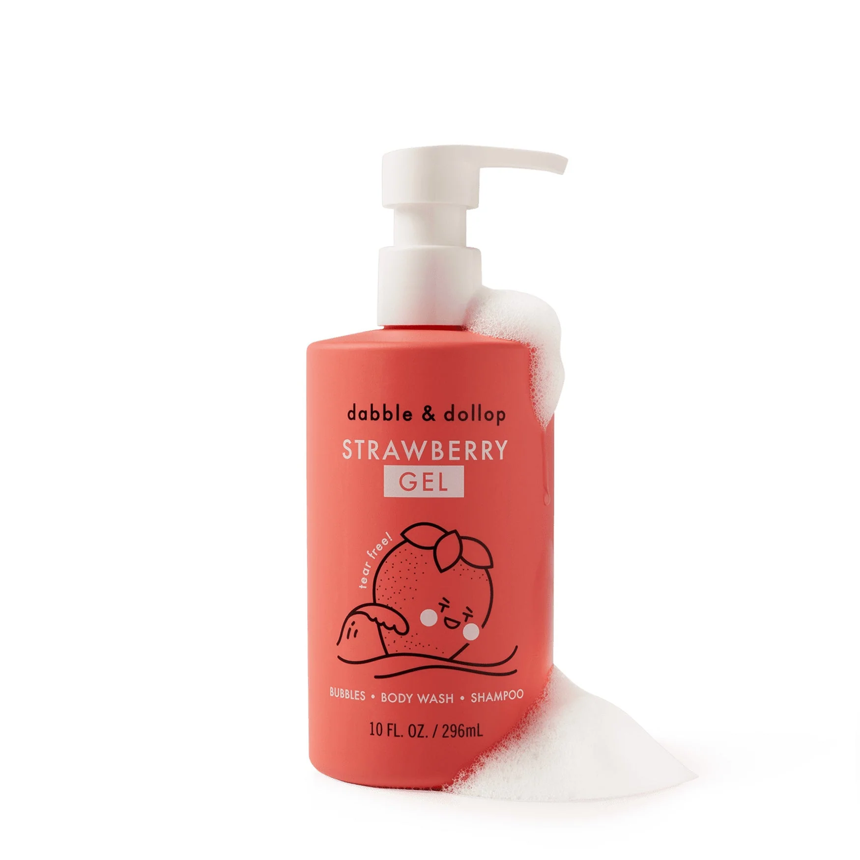Dabble & Dollop Strawberry Bubble Bath, Body Wash & Shampoo - Image 6