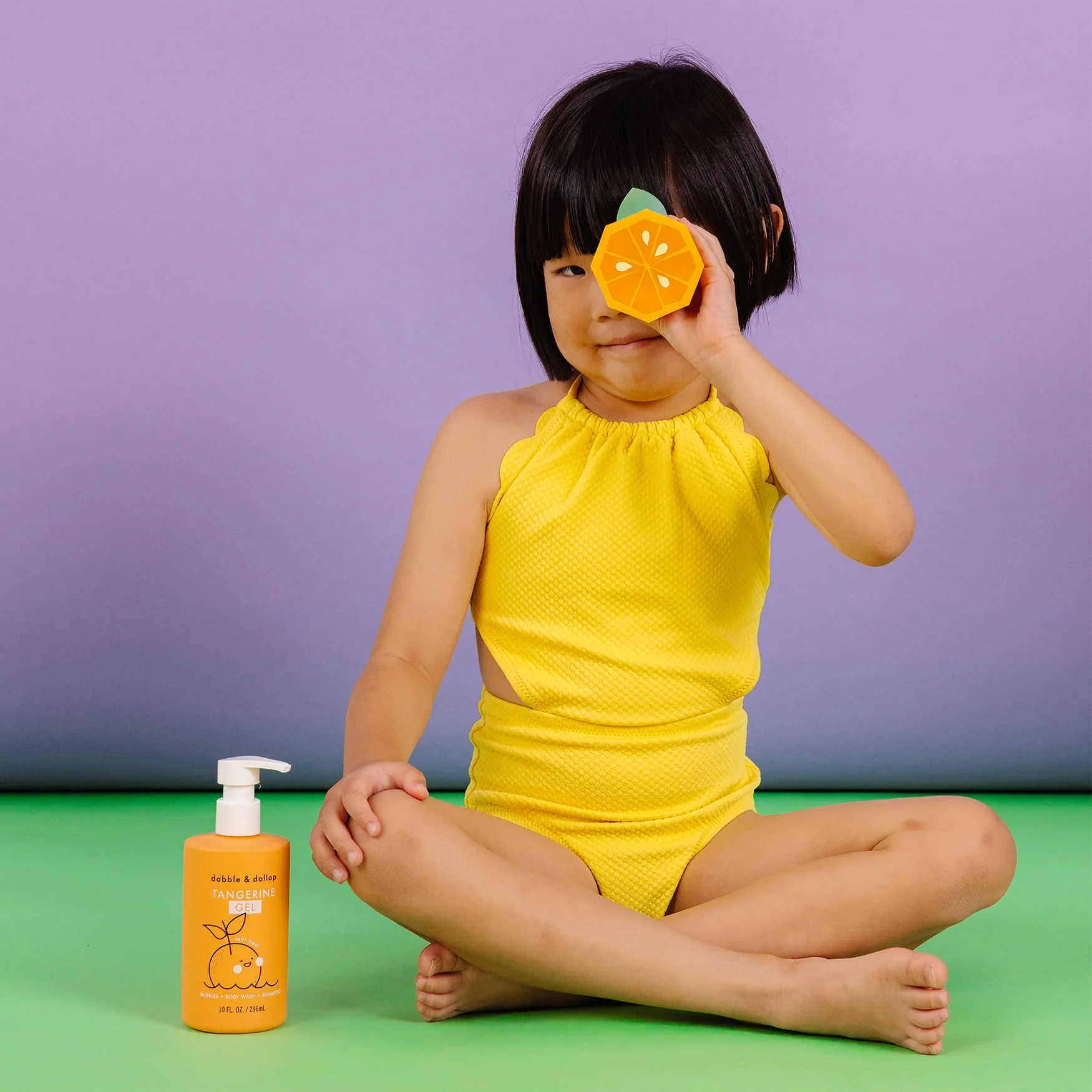 Dabble & Dollop Tangerine Bubble Bath, Body Wash & Shampoo - Image 2