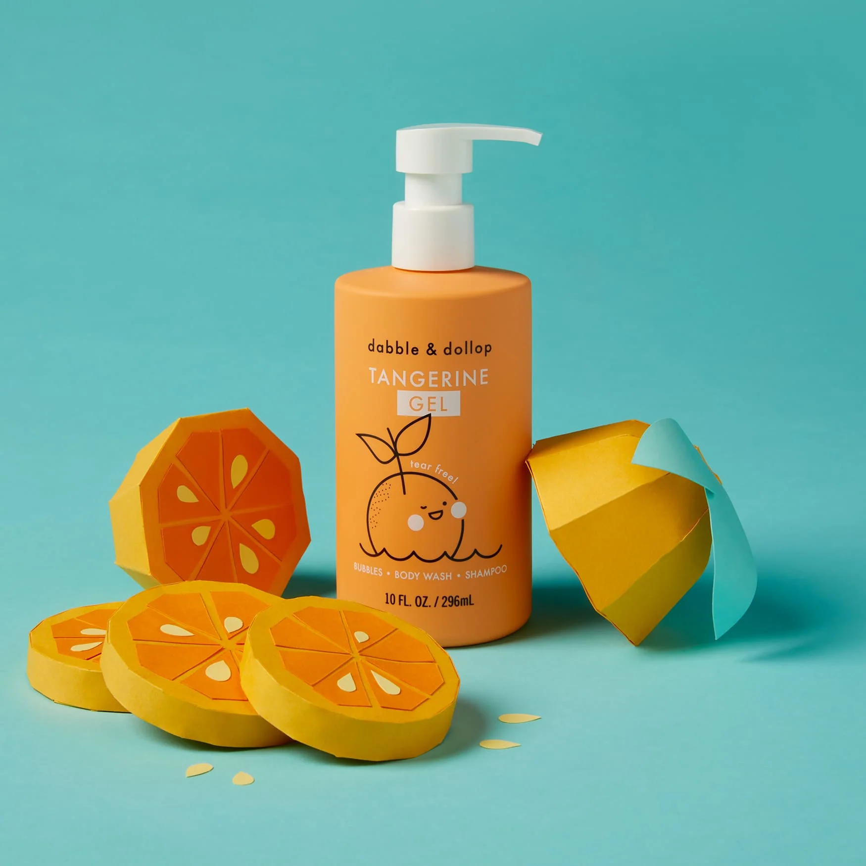 Dabble & Dollop Tangerine Bubble Bath, Body Wash & Shampoo - Image 5