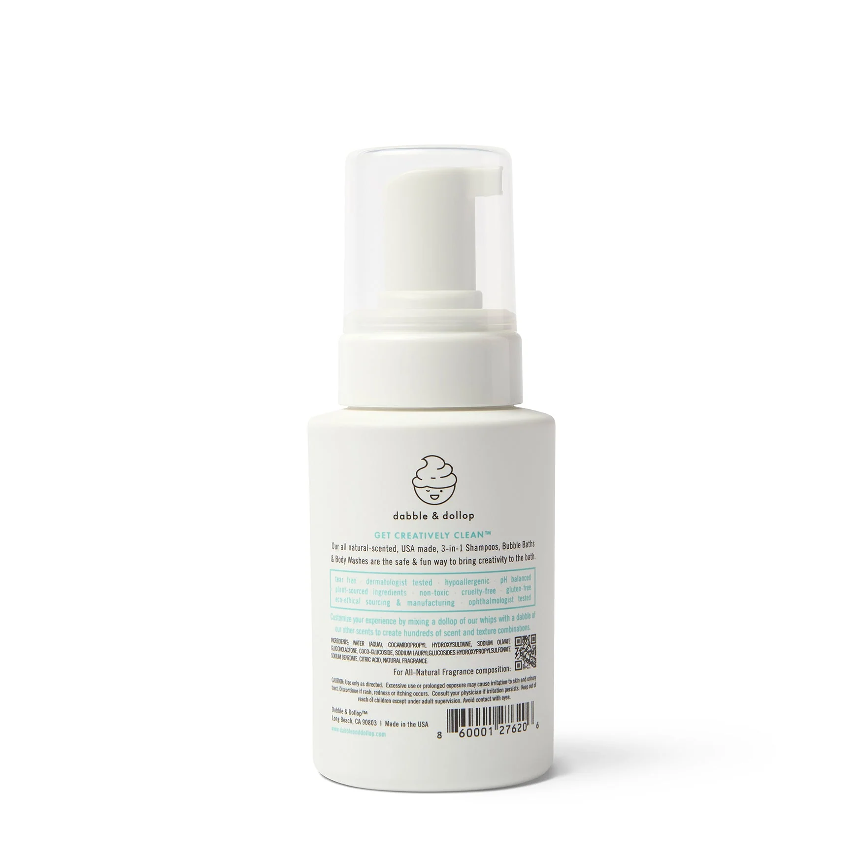 Dabble & Dollop Vanilla Foaming Bubble Bath, Body Wash & Shampoo - Image 3