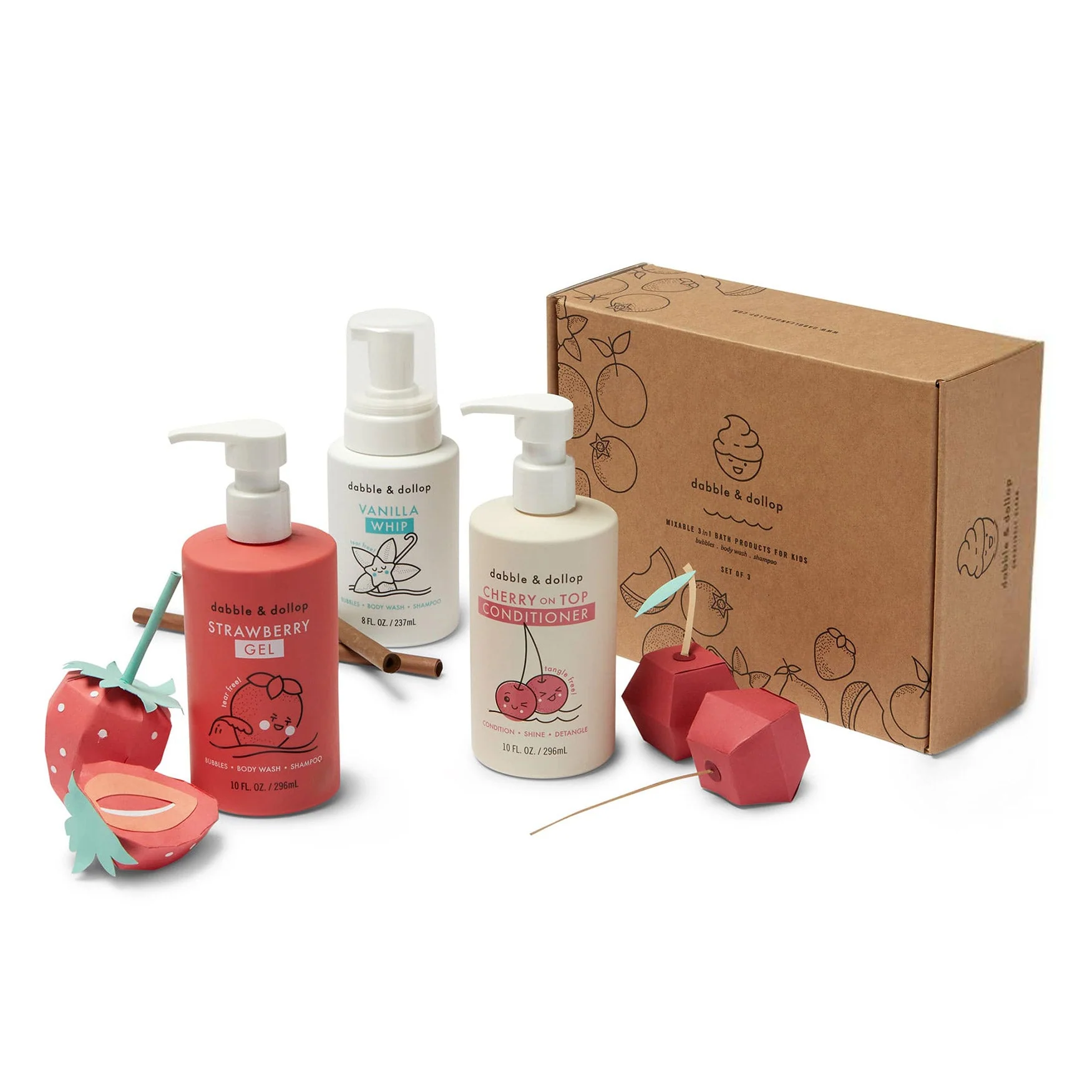 Dabble & Dollop Cherry Berry Conditioner & Bath Bundle - Image 3
