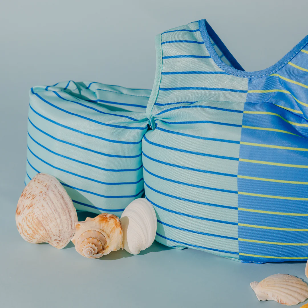 Dripfloats Blue Lemonade Stripe Kids Float - Image 3