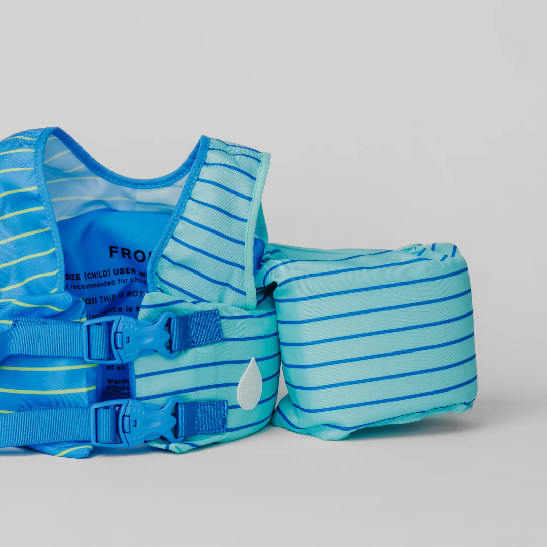 Dripfloats Blue Lemonade Stripe Kids Float - Image 6