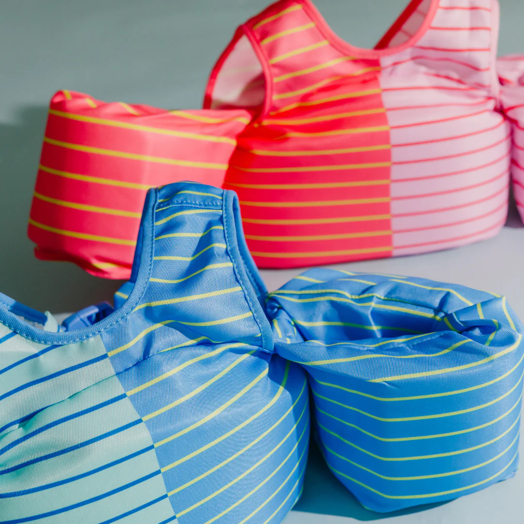 Dripfloats Blue Lemonade Stripe Kids Float - Image 7