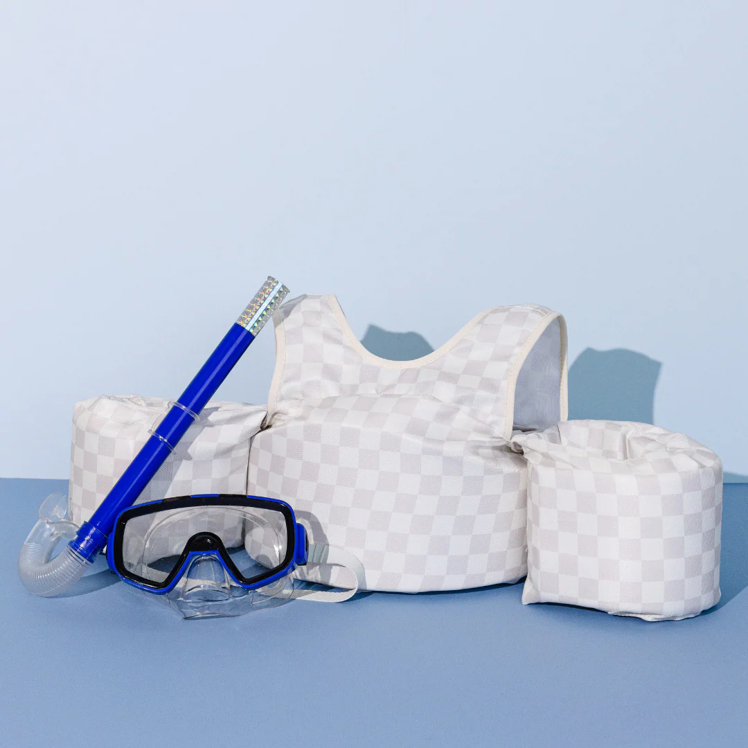 Dripfloats Neutral Checkered Kids Float - Image 6
