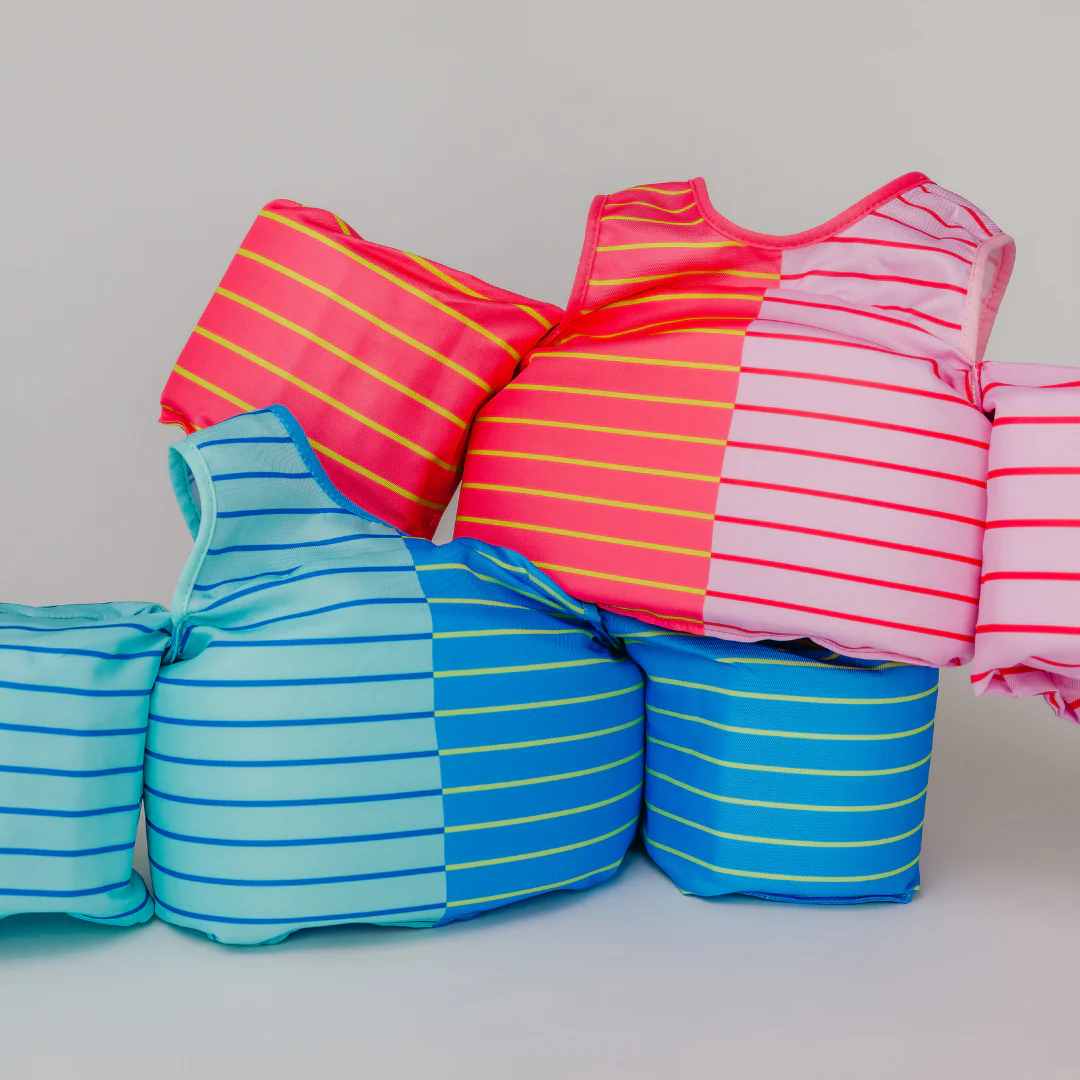 Dripfloats Pink Lemonade Stripe Kids Float - Image 5
