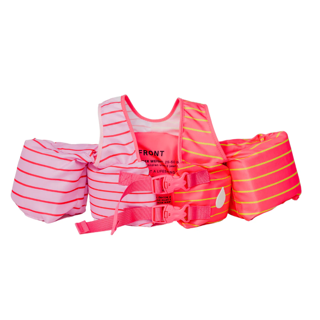 Dripfloats Pink Lemonade Stripe Kids Float - Image 6