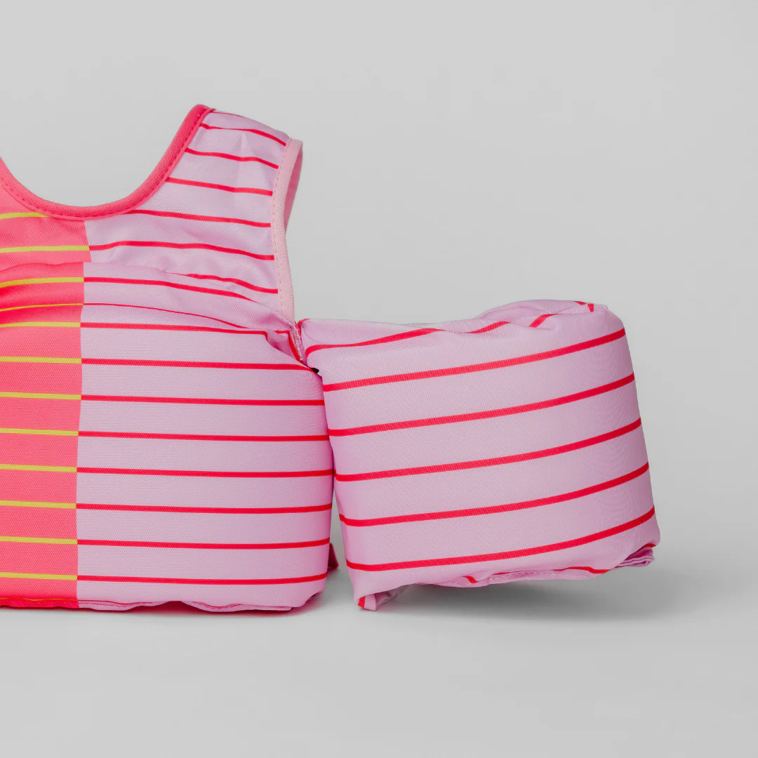 Dripfloats Pink Lemonade Stripe Kids Float - Image 7