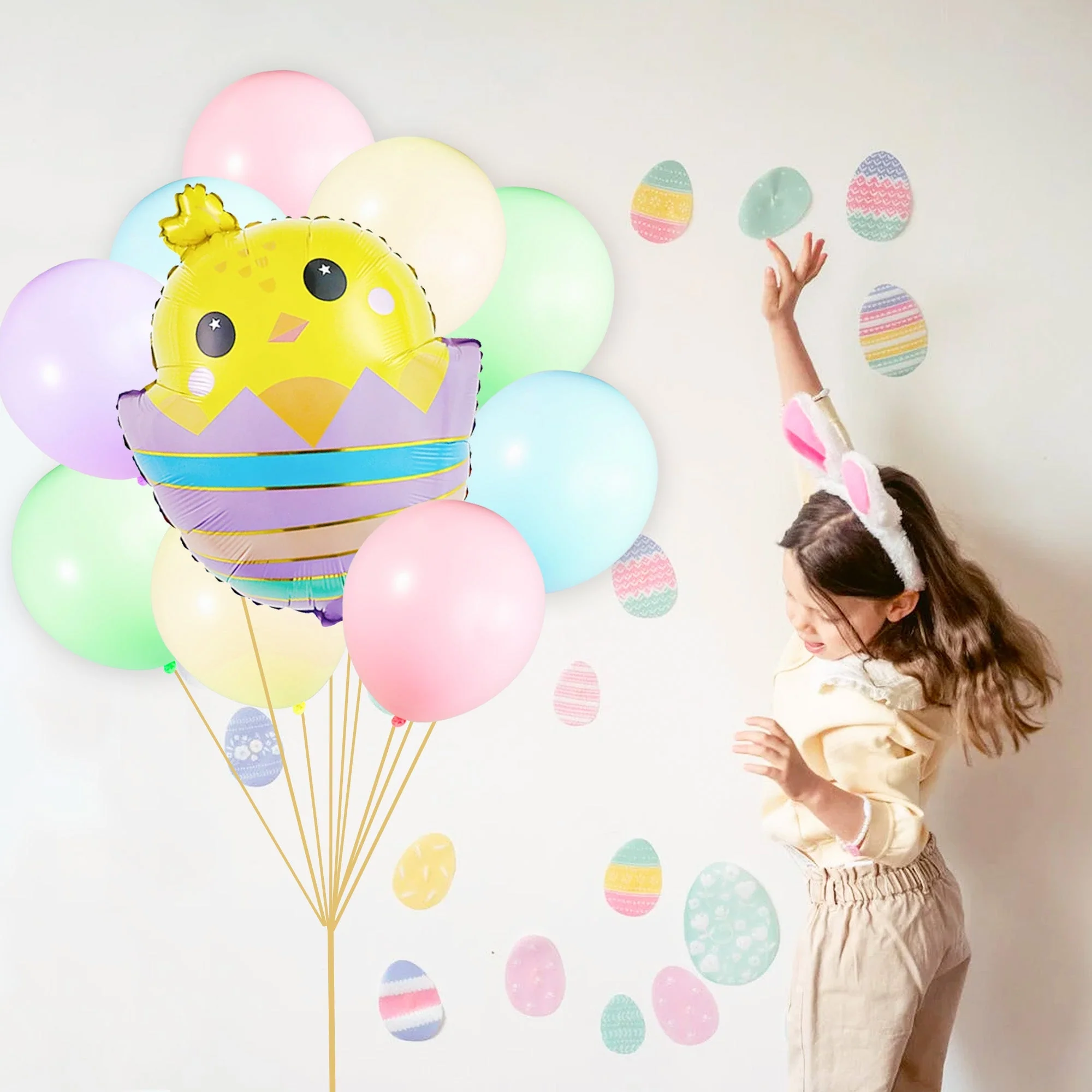 Ellie's Party Supply Chick Balloon Bouquet - Image 2