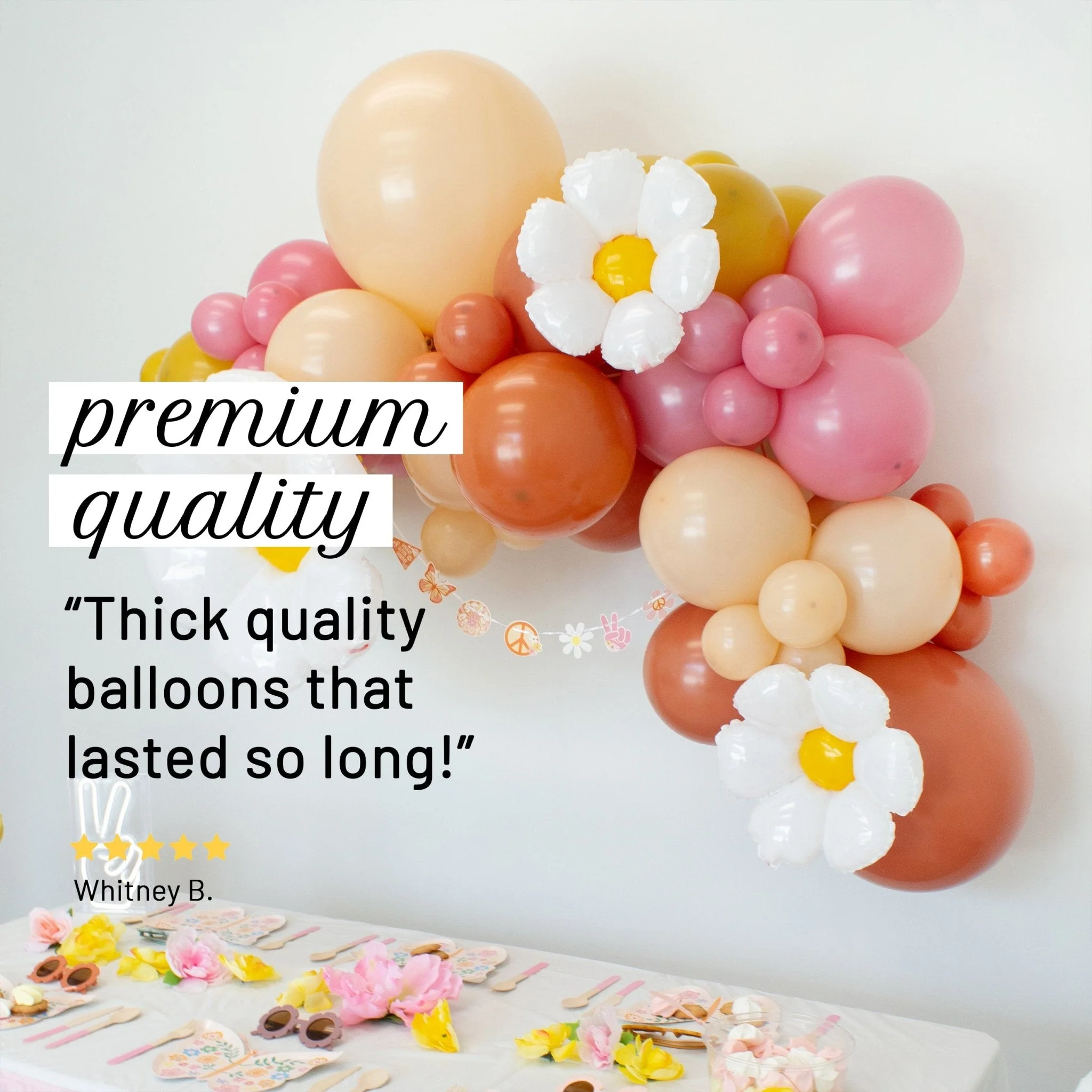 Ellie's Party Supply Groovy Balloon Garland Kit – Retro Party Decor - Image 2