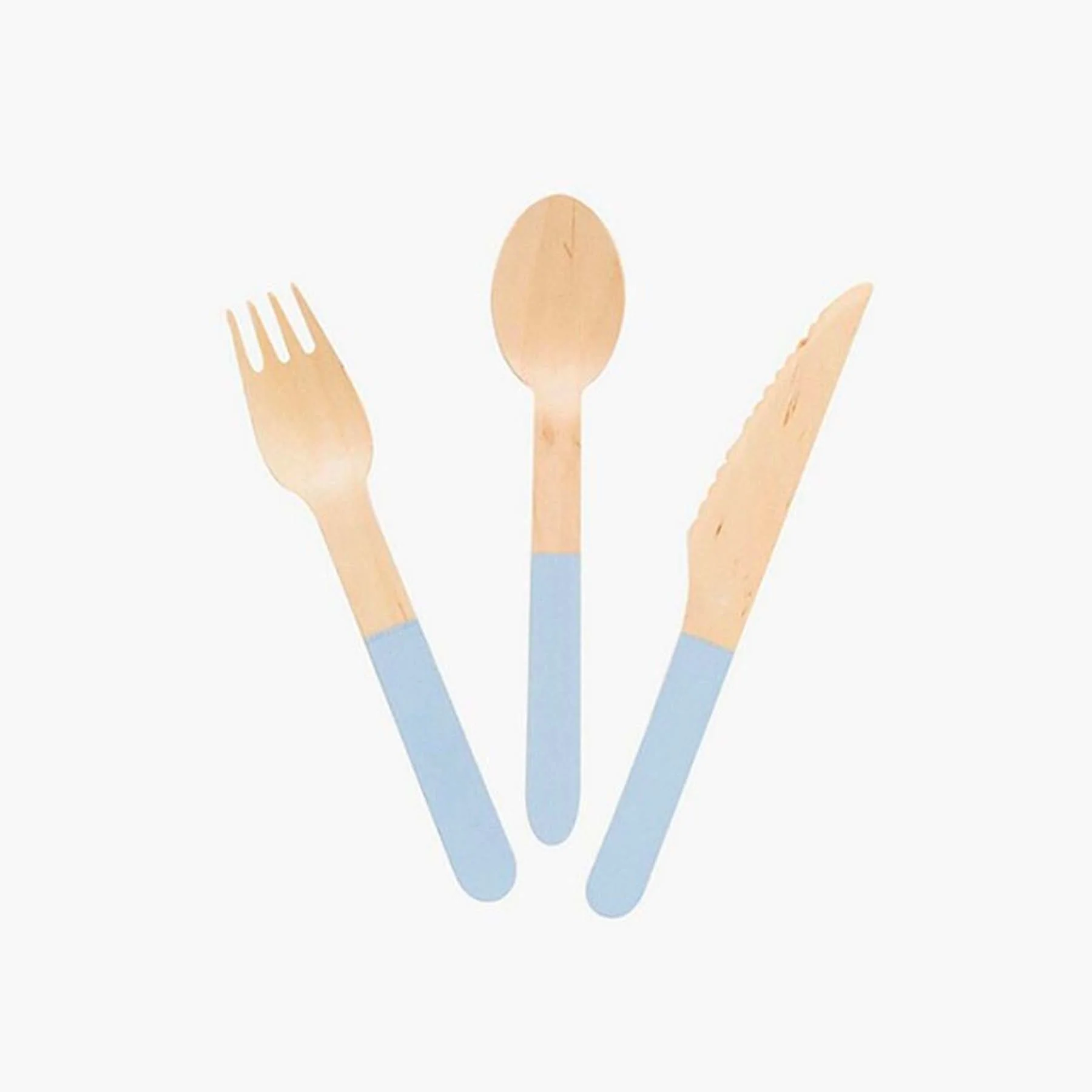 Ellie's Party Supply Light Blue Wooden Utensil Set – 24ct | ON SALE!! - Image 3