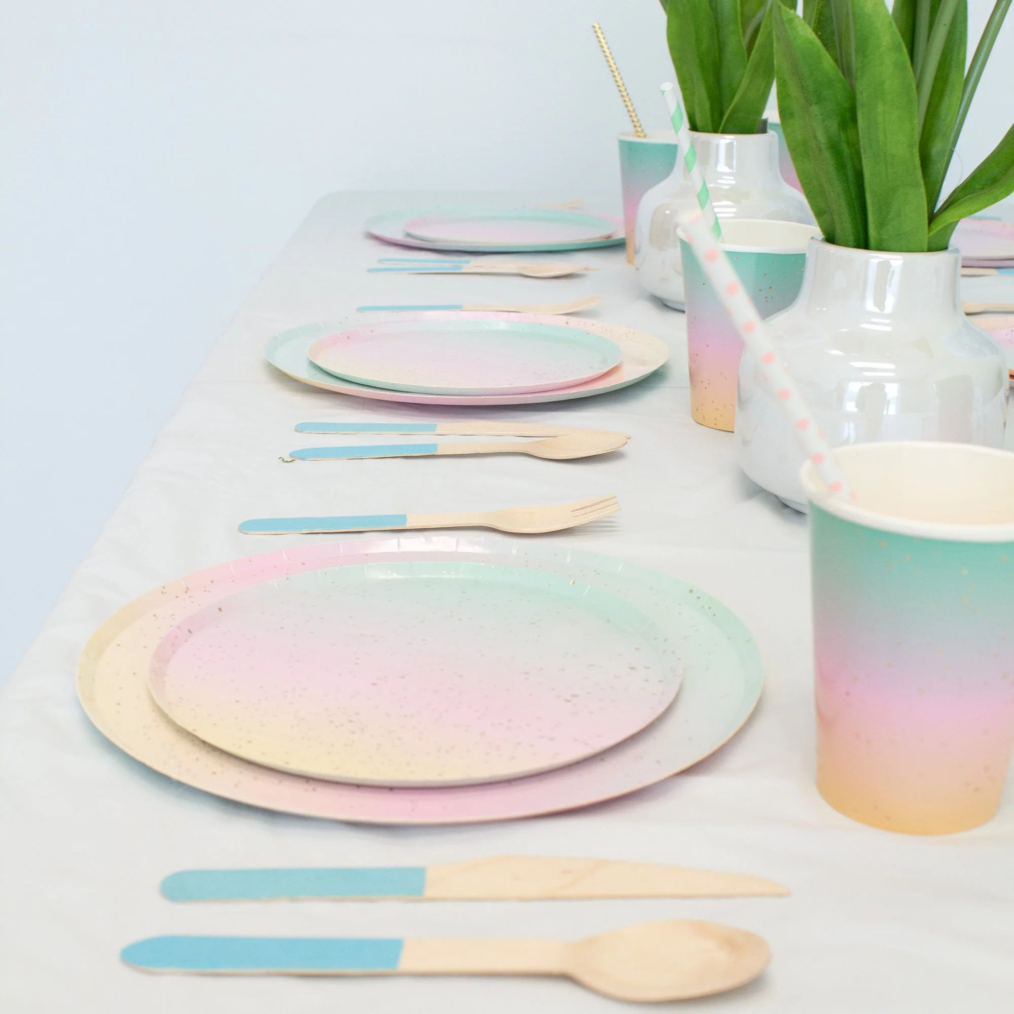 Ellie's Party Supply Light Blue Wooden Utensil Set – 24ct | ON SALE!! - Image 5