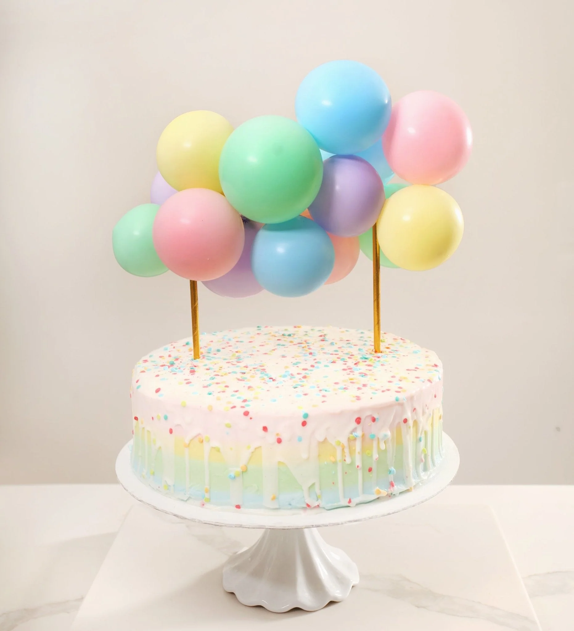 Ellie's Party Supply Pastel Rainbow Mini Balloon Cake Topper - Image 5