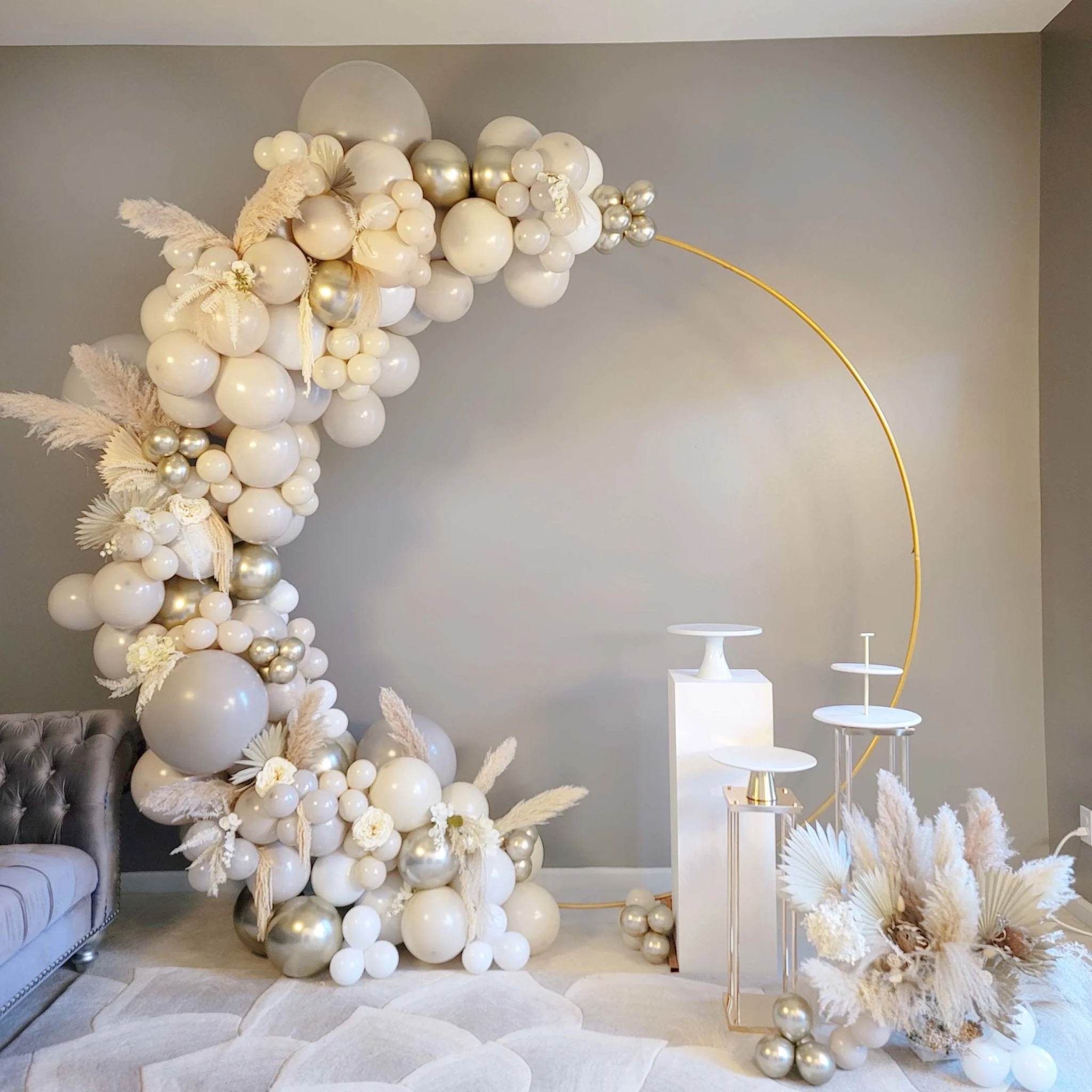 Ellie's Party Supply Warm Gray Balloon Garland - Image 3