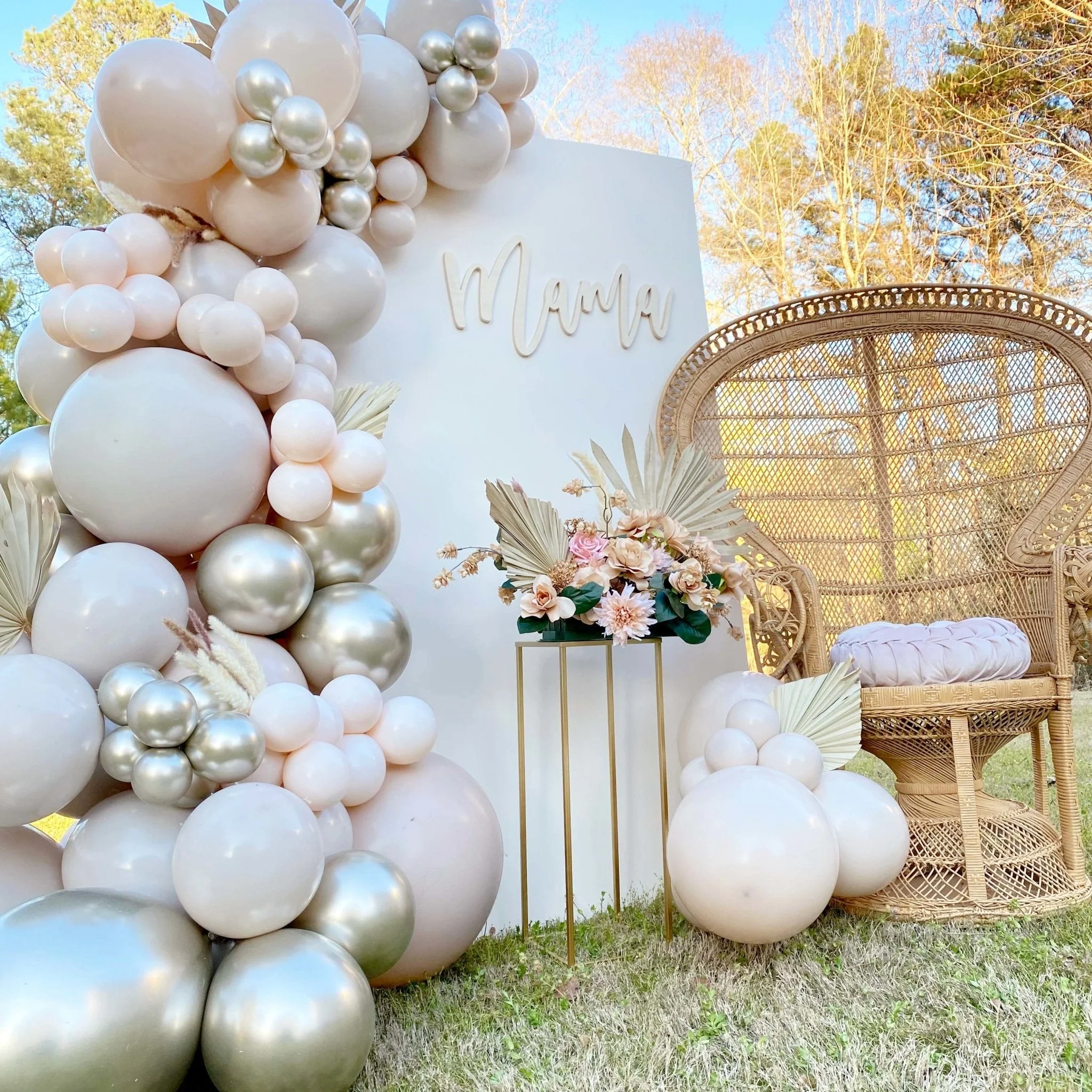 Ellie's Party Supply Warm Gray Balloon Garland - Image 5