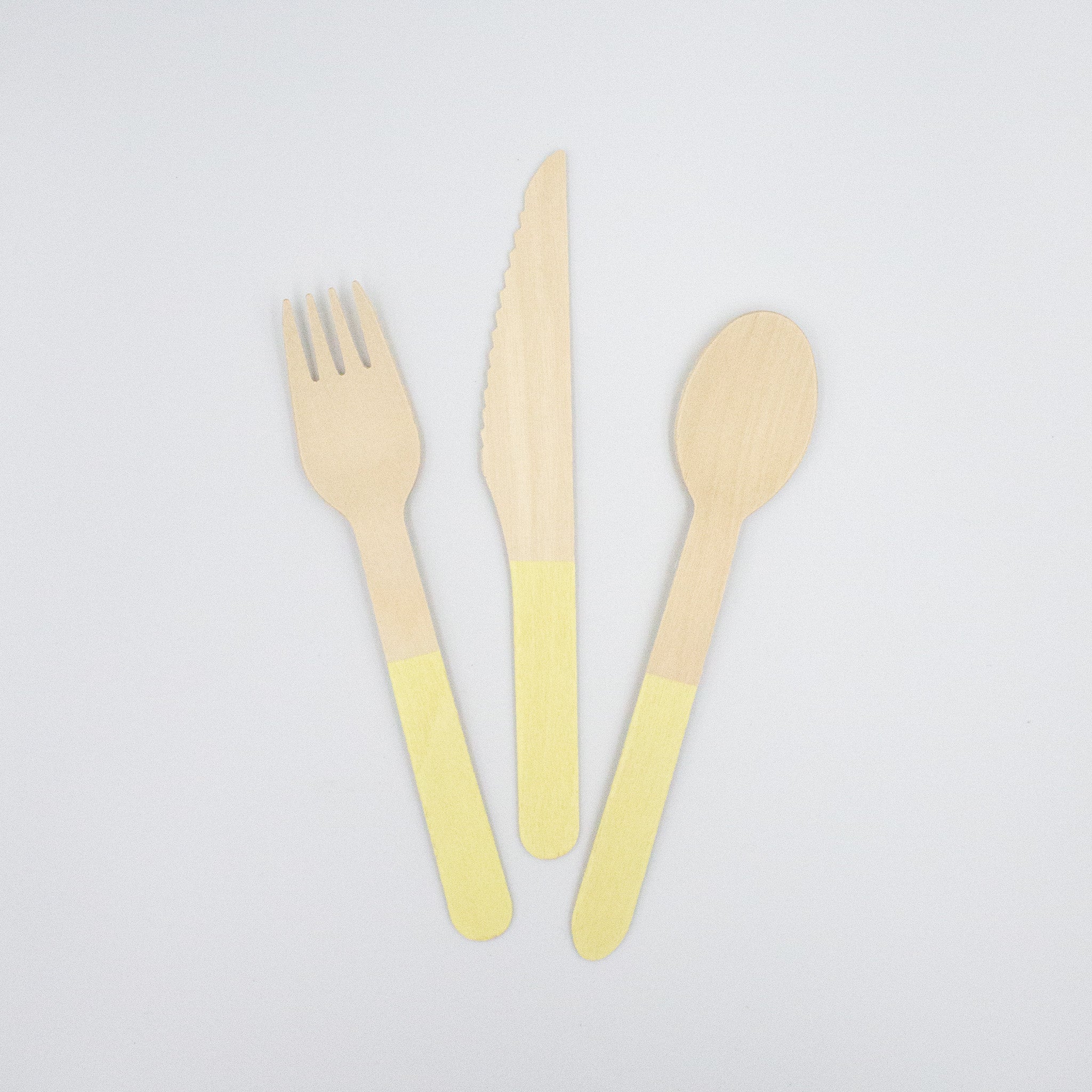 Ellie's Party Supply Yellow Wooden Utensil Set – 24ct | ON SALE!! - Image 6