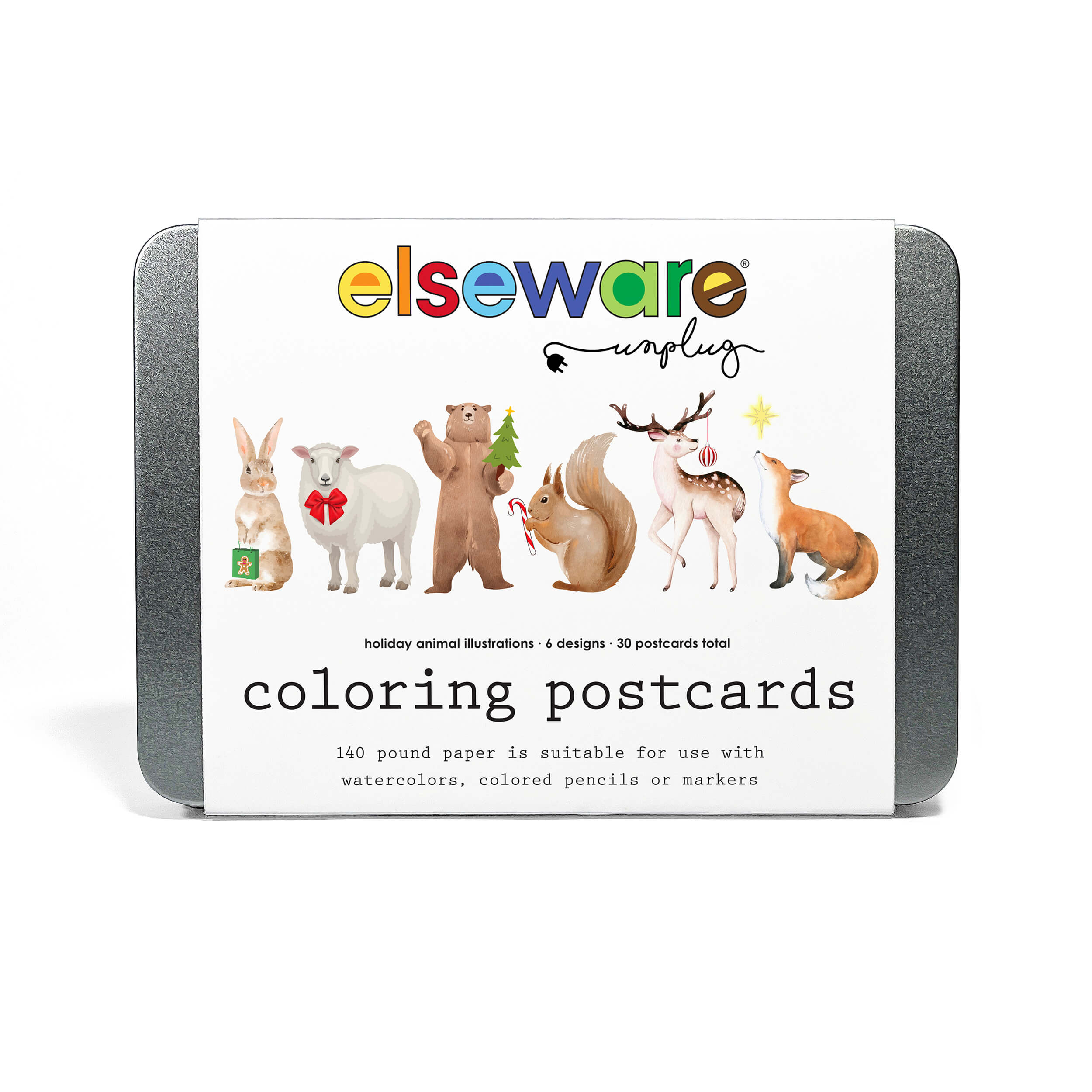 elseware unplug Coloring Postcards w/ 6 Designs (30 cards) - Image 2