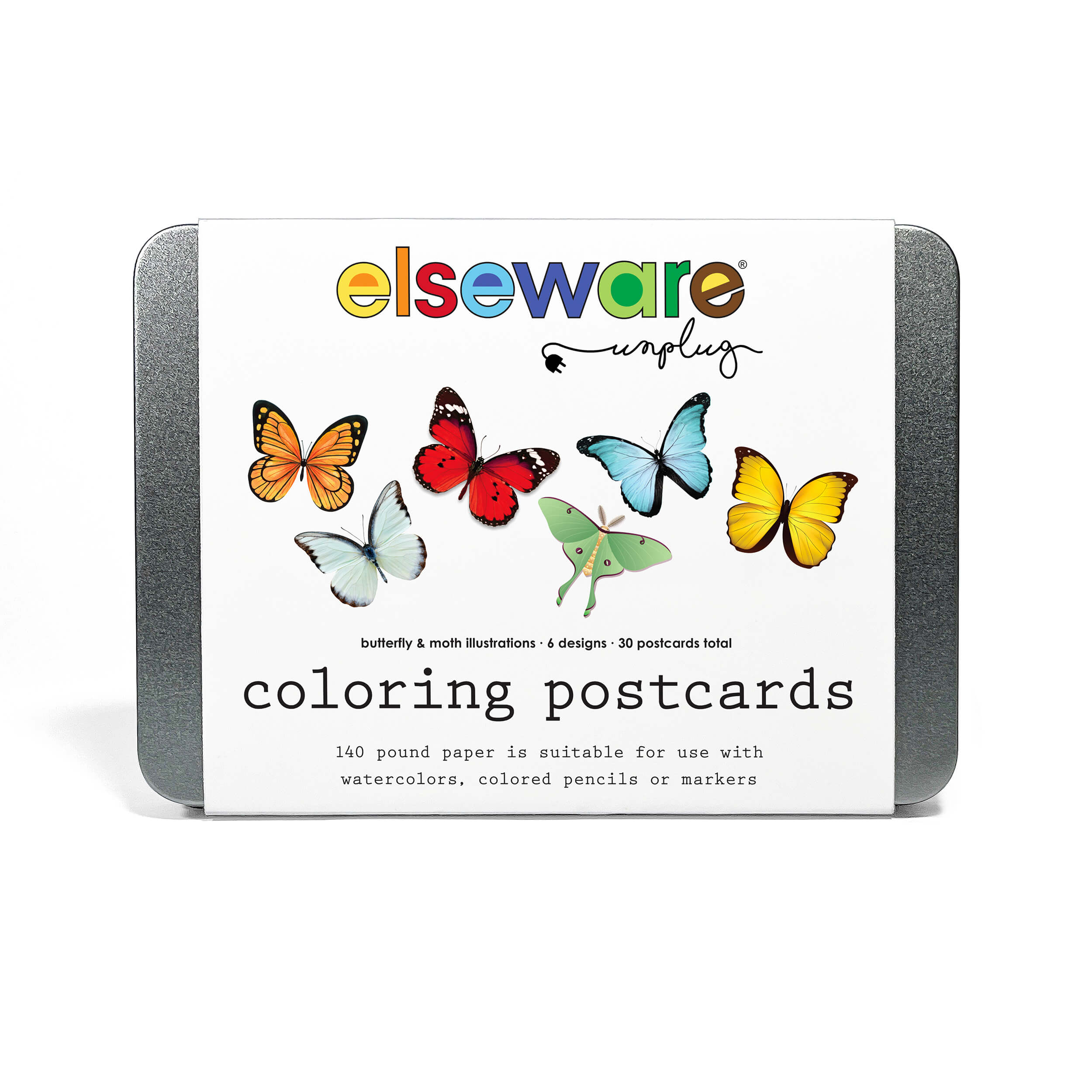 elseware unplug Coloring Postcards w/ 6 Designs (30 cards) - Image 3