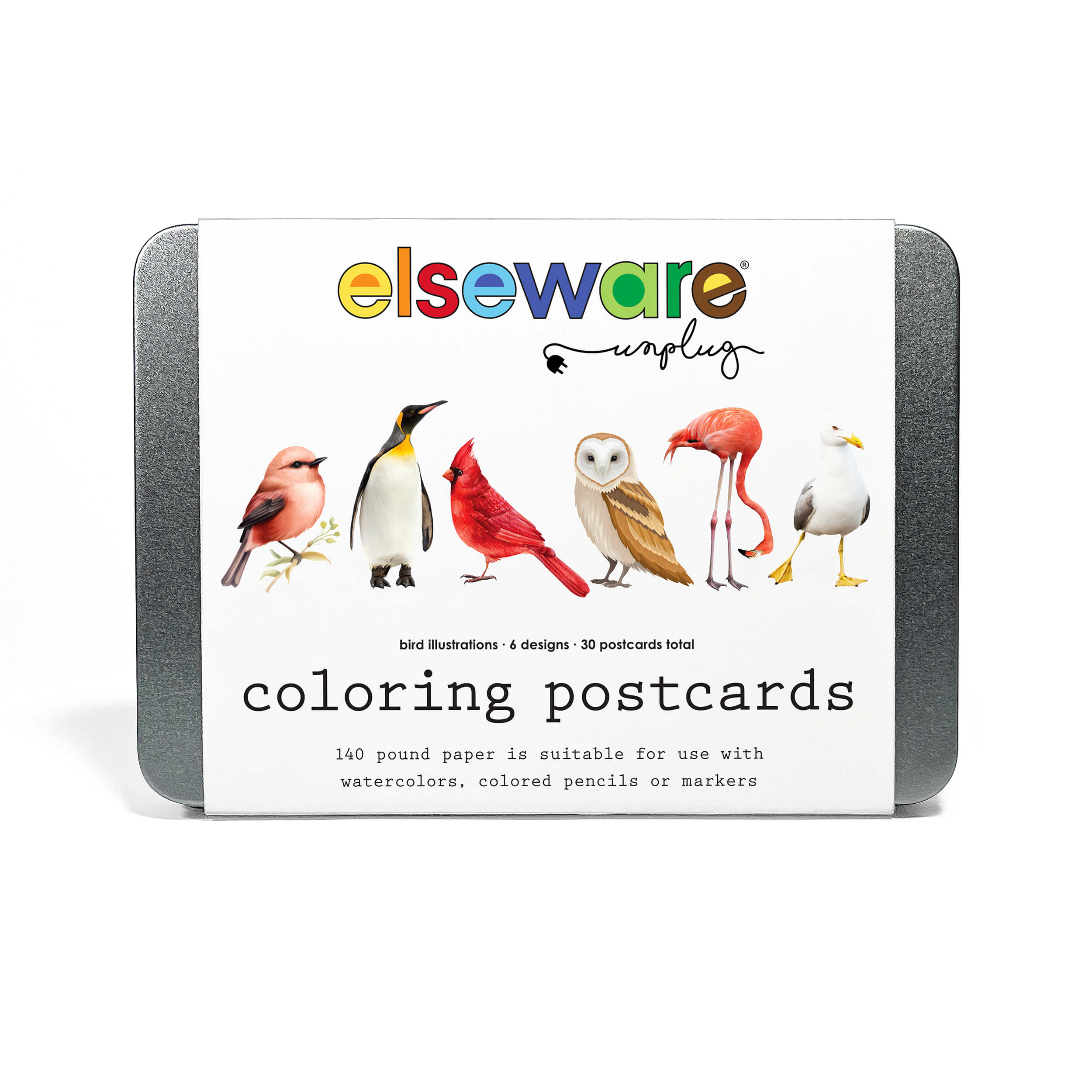 elseware unplug Coloring Postcards w/ 6 Designs (30 cards) - Image 4