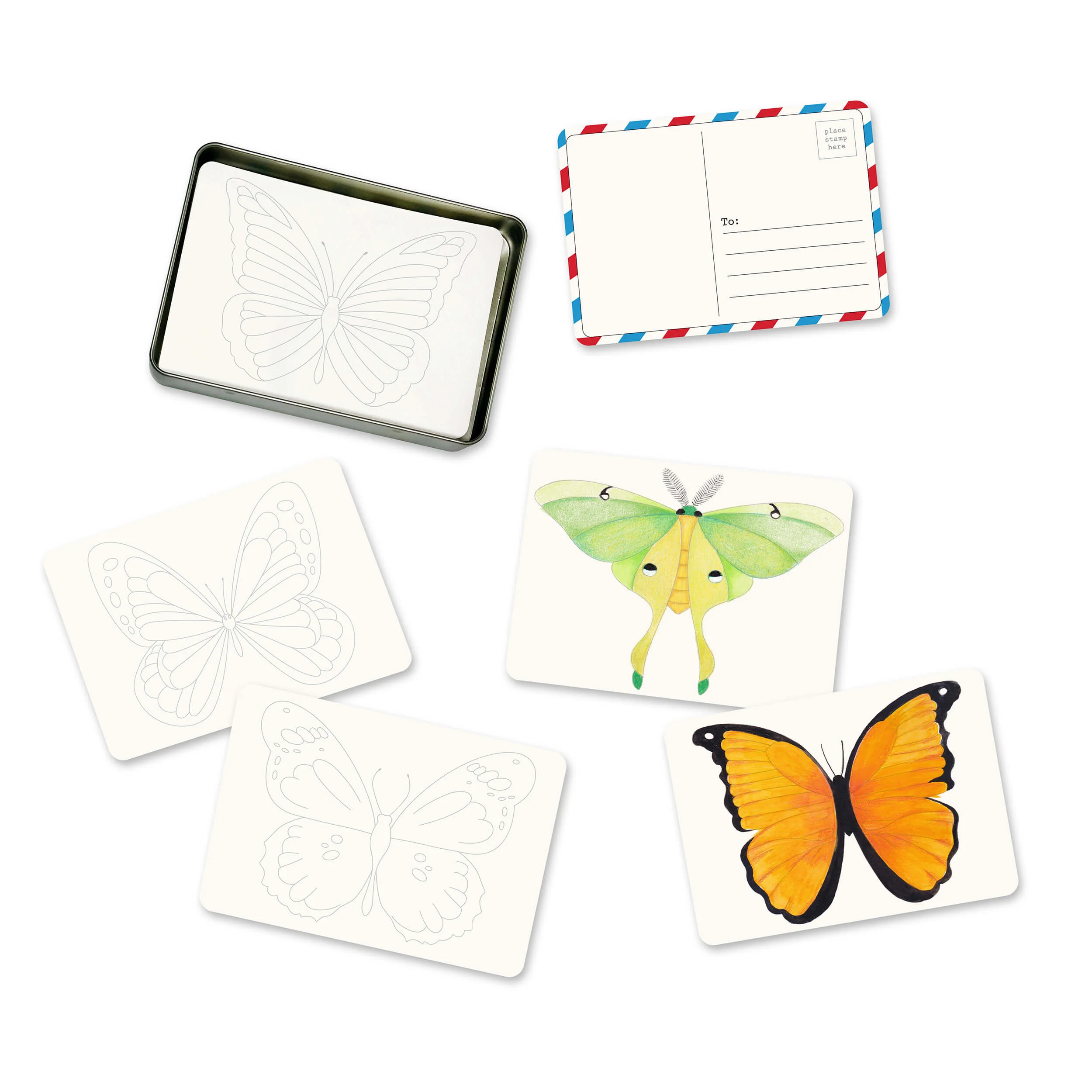 elseware unplug Coloring Postcards w/ 6 Designs (30 cards) - Image 9