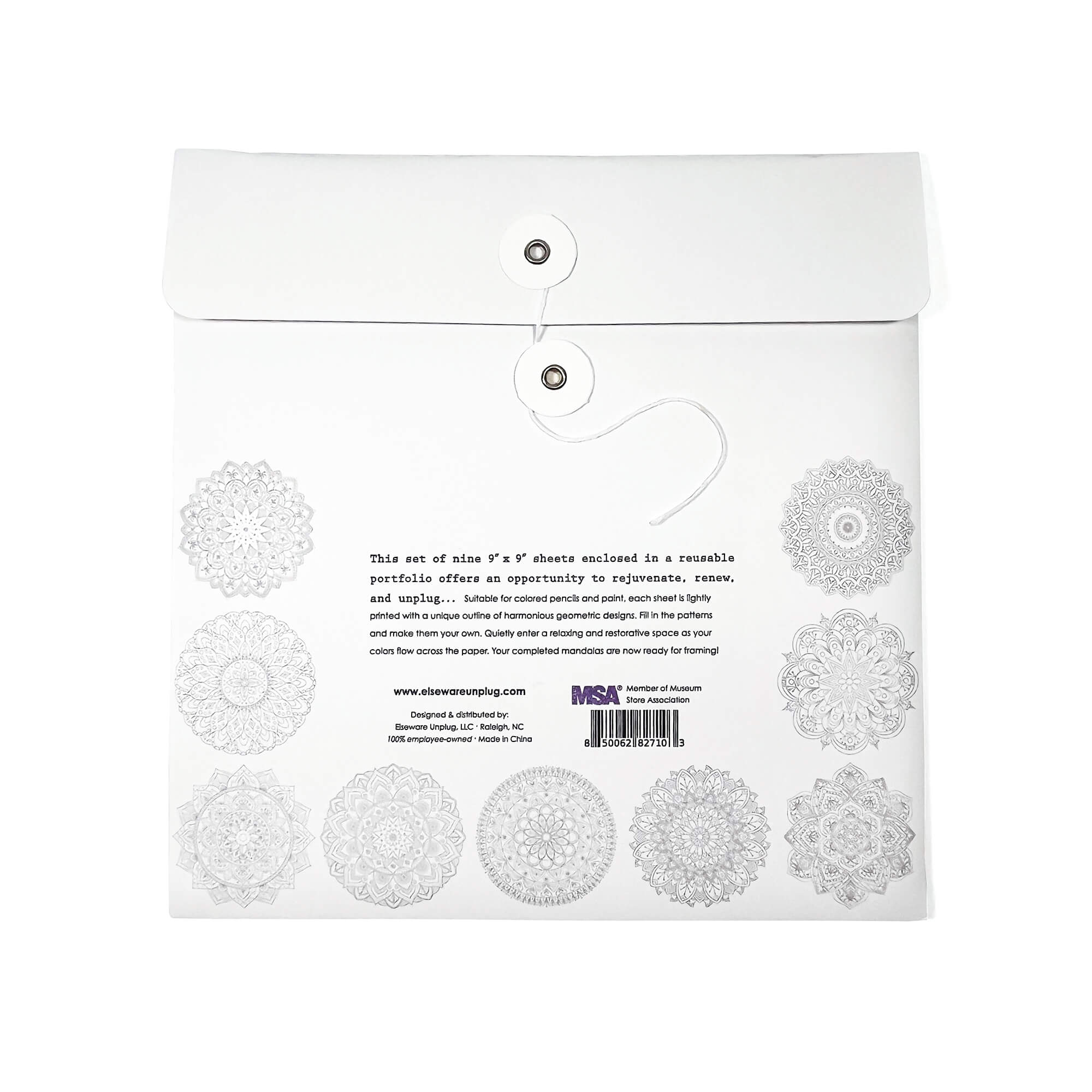 Elseware Unplug Mandala Coloring Sheets – Deluxe 110lb Paper - Image 5