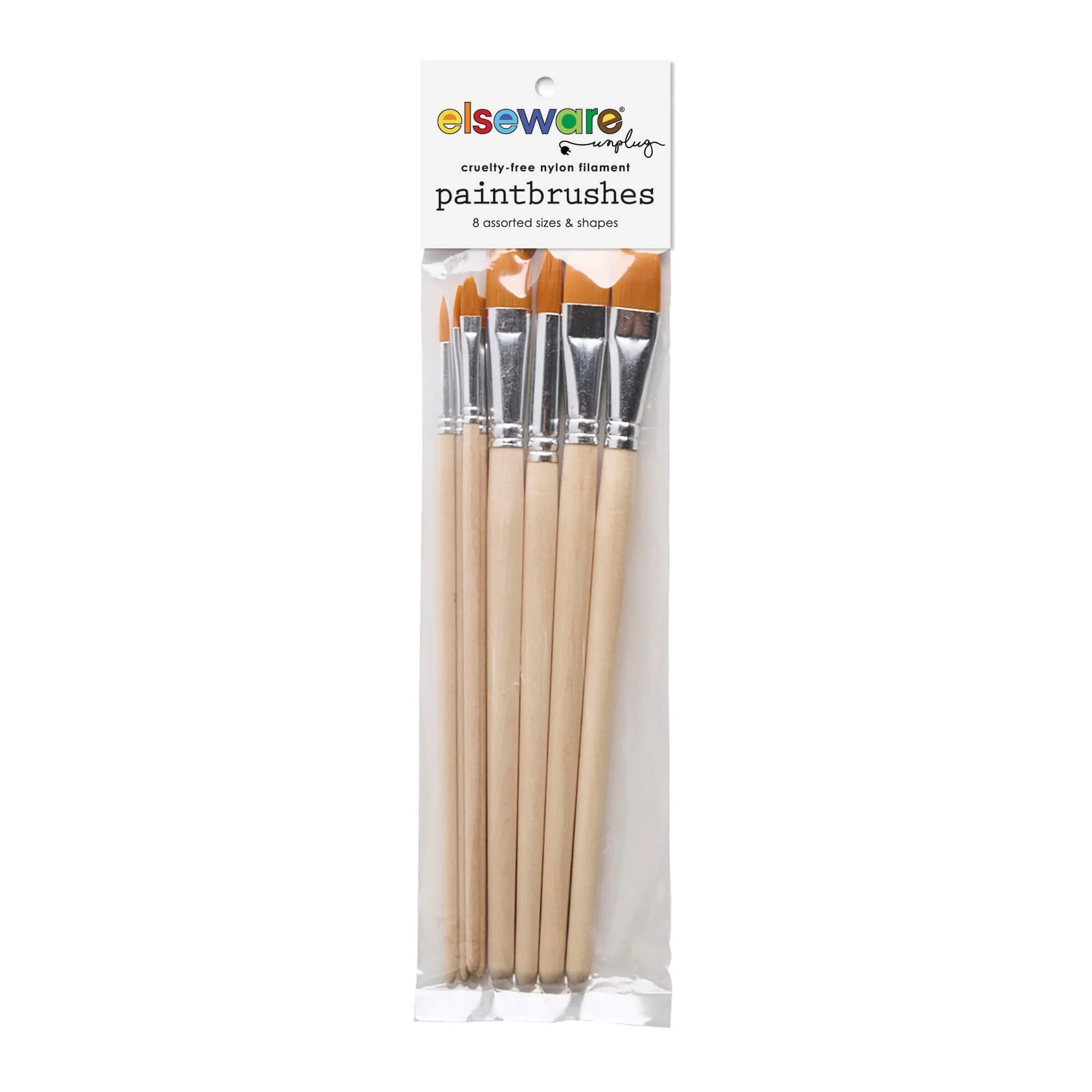 Elseware Unplug Paintbrush Set – 8 Assorted Sizes - Image 3