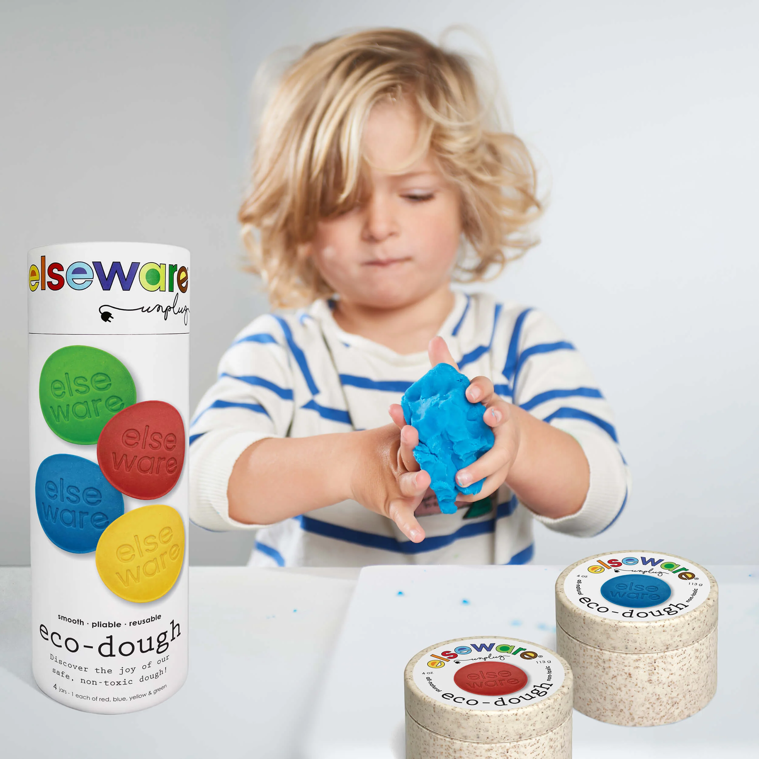 Elseware Unplug Sensory Play Bundle | Natural Eco-Dough & Tools for Kids - Image 2