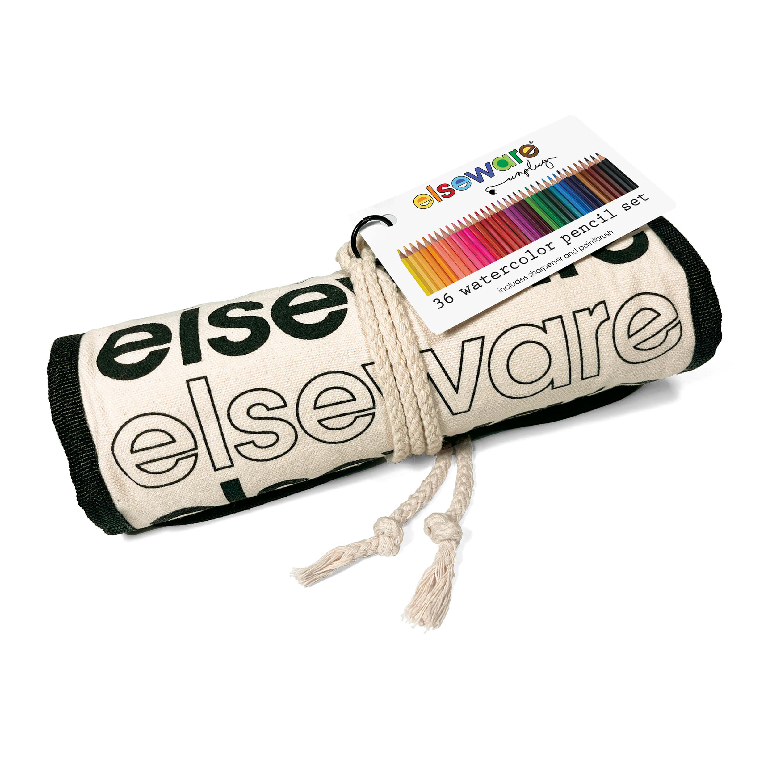 Elseware Unplug Watercolor Pencils – 36 Colors – Canvas Rollup – Eco-Friendly - Image 5