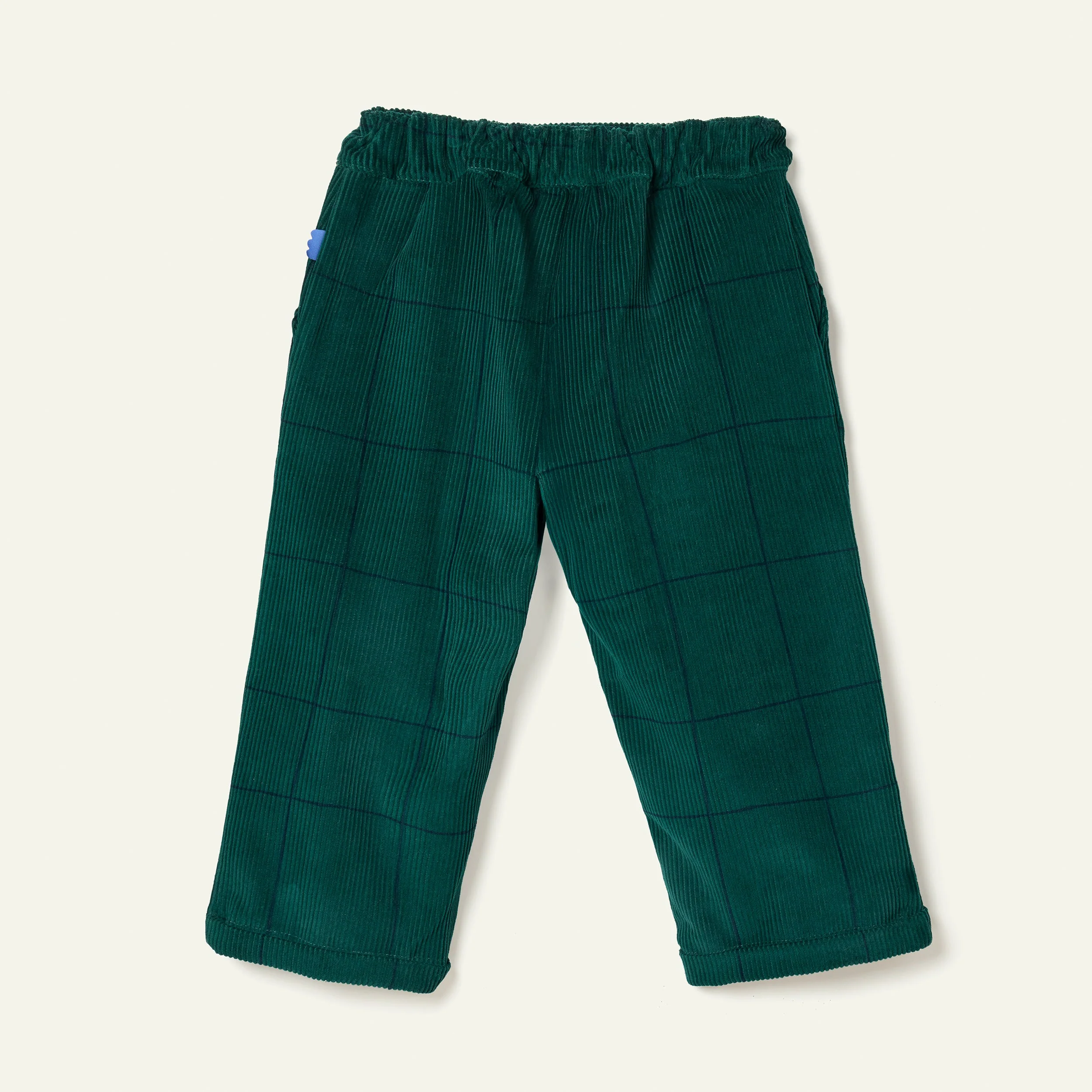 Mon Coeur Evergreen Grid Corduroy Pant - Image 3