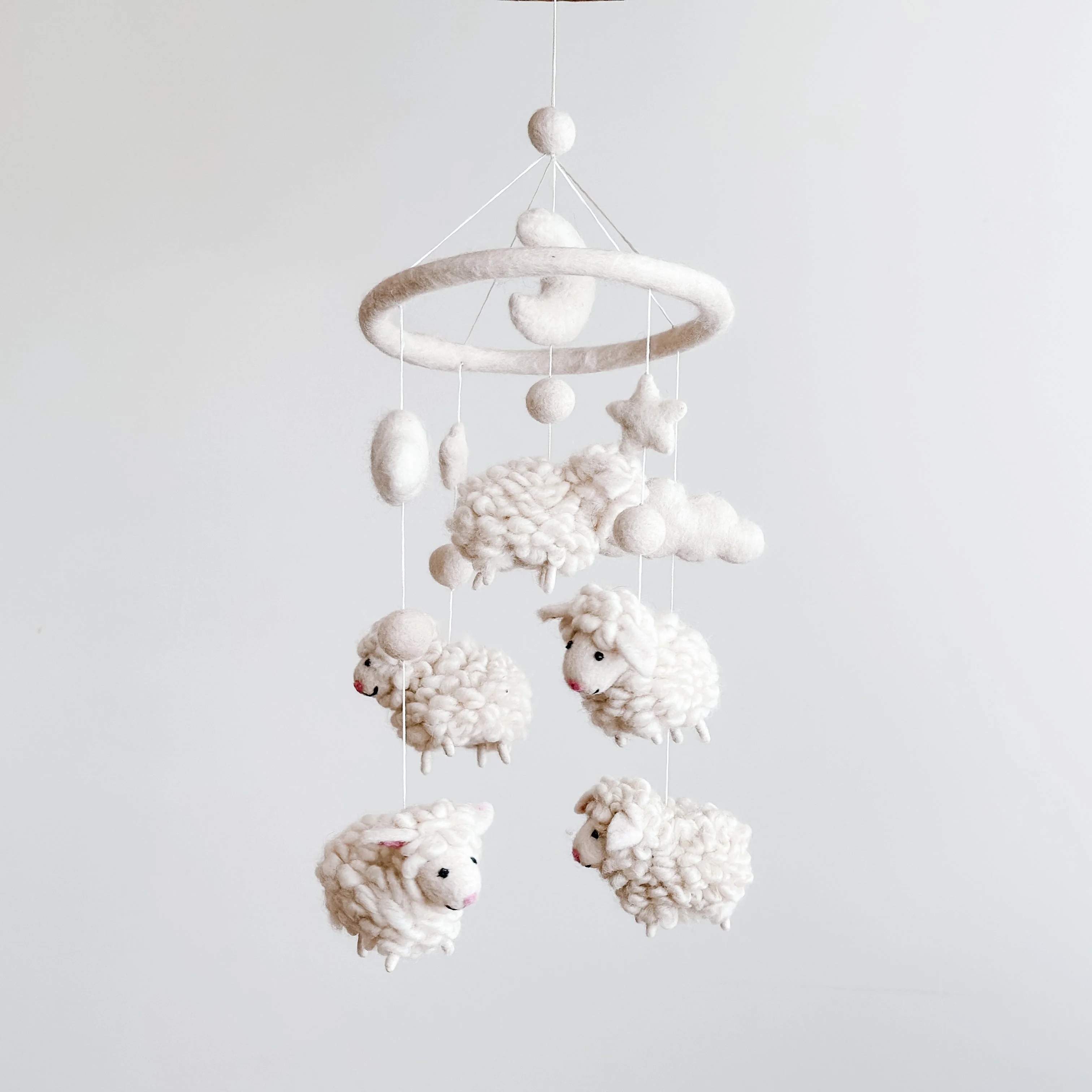 Ganapati Crafts Co. Baby Mobile - Counting Sheep - Image 2