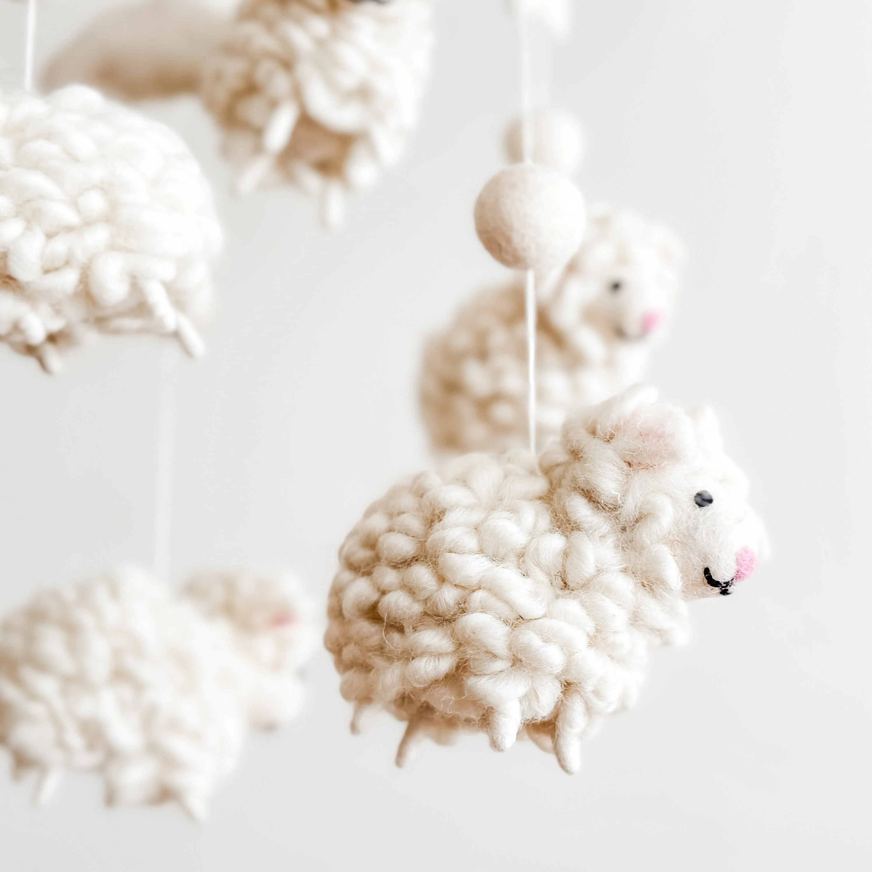 Ganapati Crafts Co. Baby Mobile - Counting Sheep - Image 3
