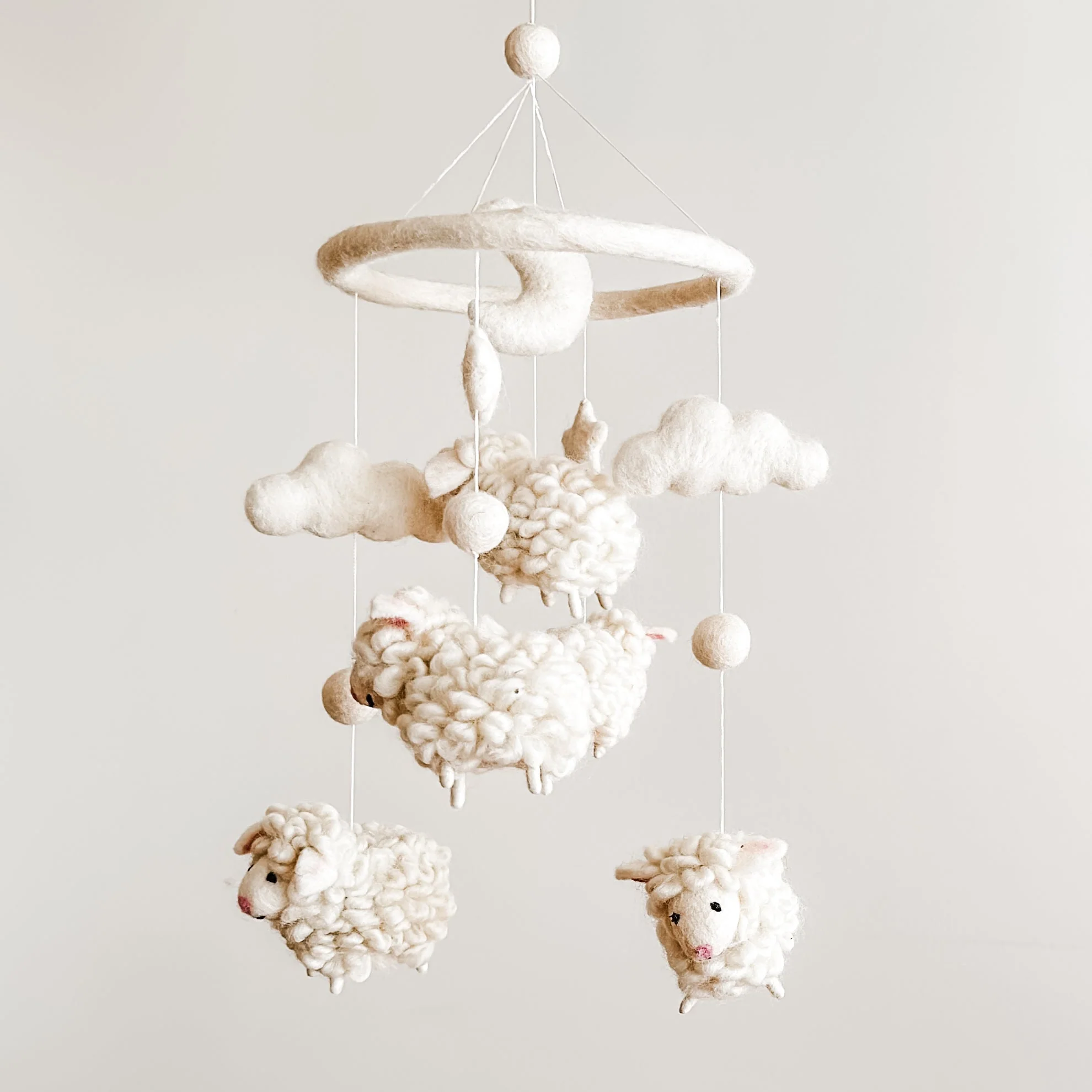Ganapati Crafts Co. Baby Mobile - Counting Sheep - Image 4