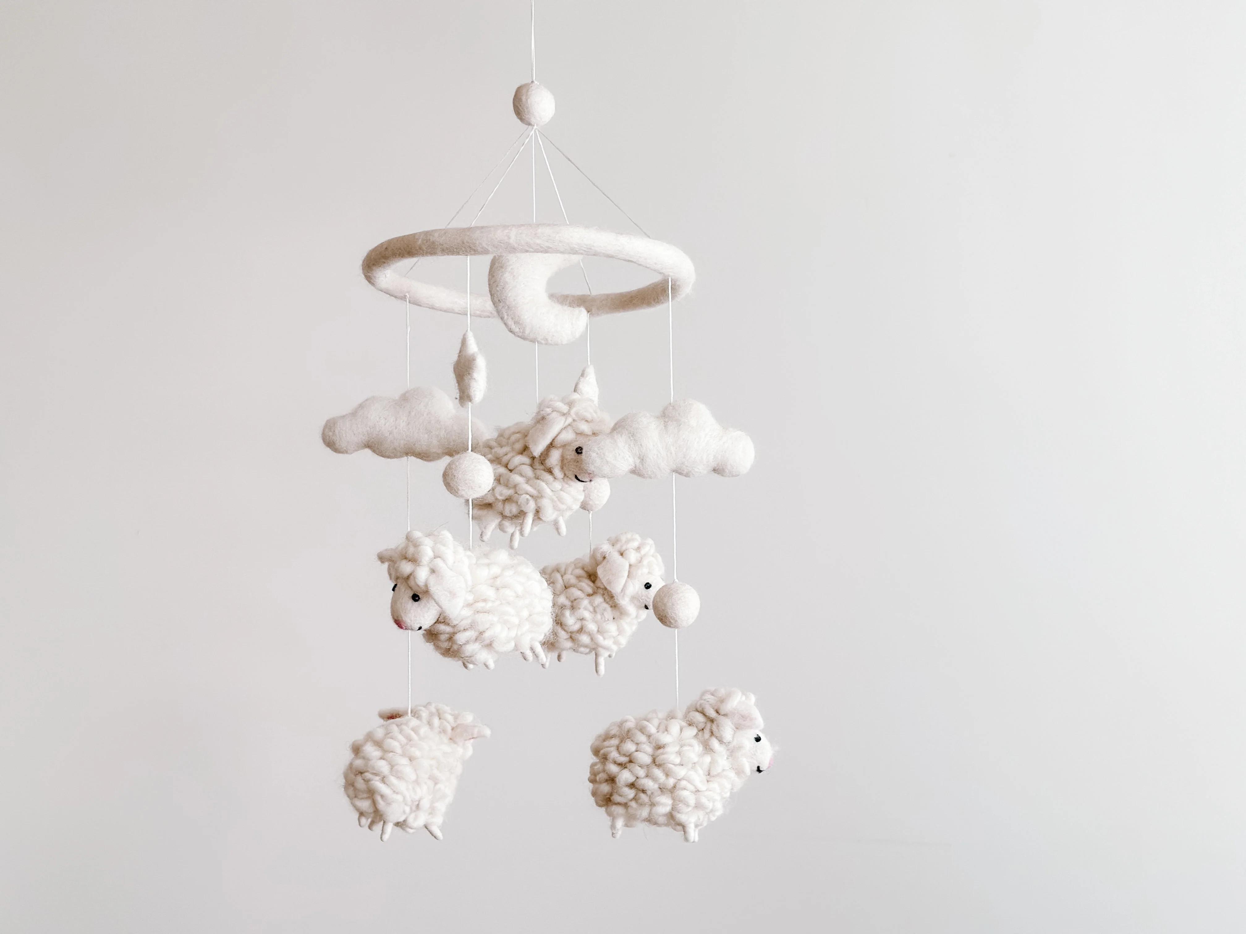 Ganapati Crafts Co. Baby Mobile - Counting Sheep - Image 5