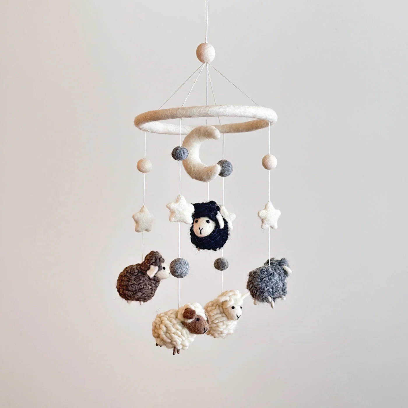 Ganapati Crafts Co. Baby Mobile - Counting Sheep - Image 6