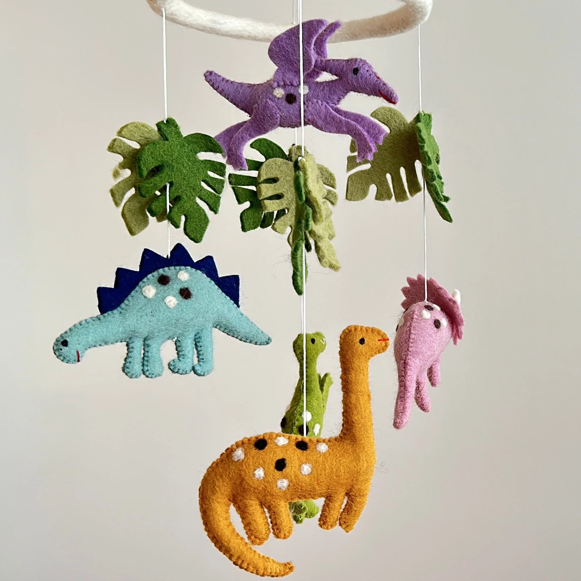 Ganapati Crafts Co. Felt Baby Mobile - Jurassic Dinosaur - Image 3