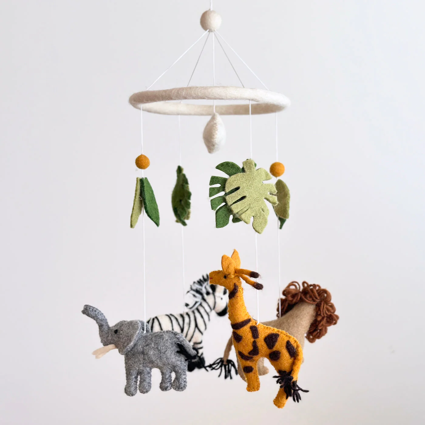Ganapati Crafts Co. Felt Baby Mobile - Safari Jungle - Image 2
