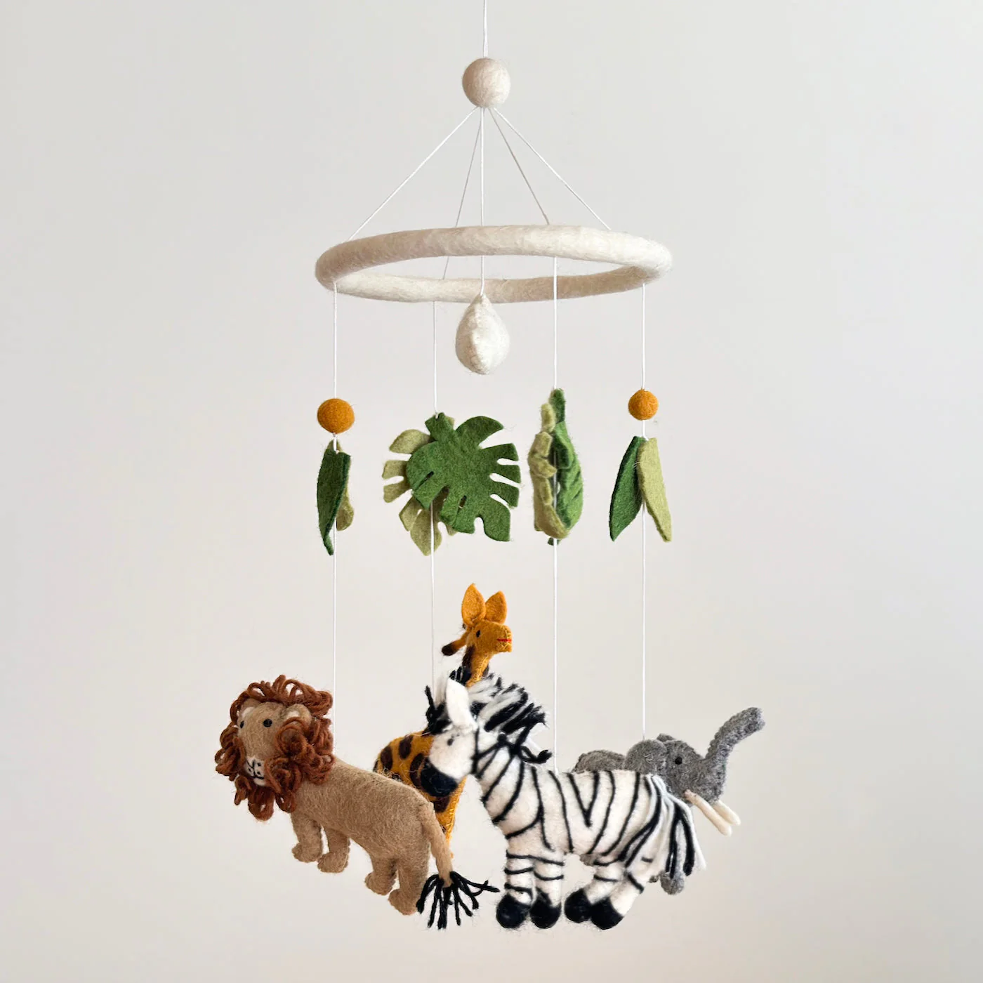 Ganapati Crafts Co. Felt Baby Mobile - Safari Jungle - Image 4