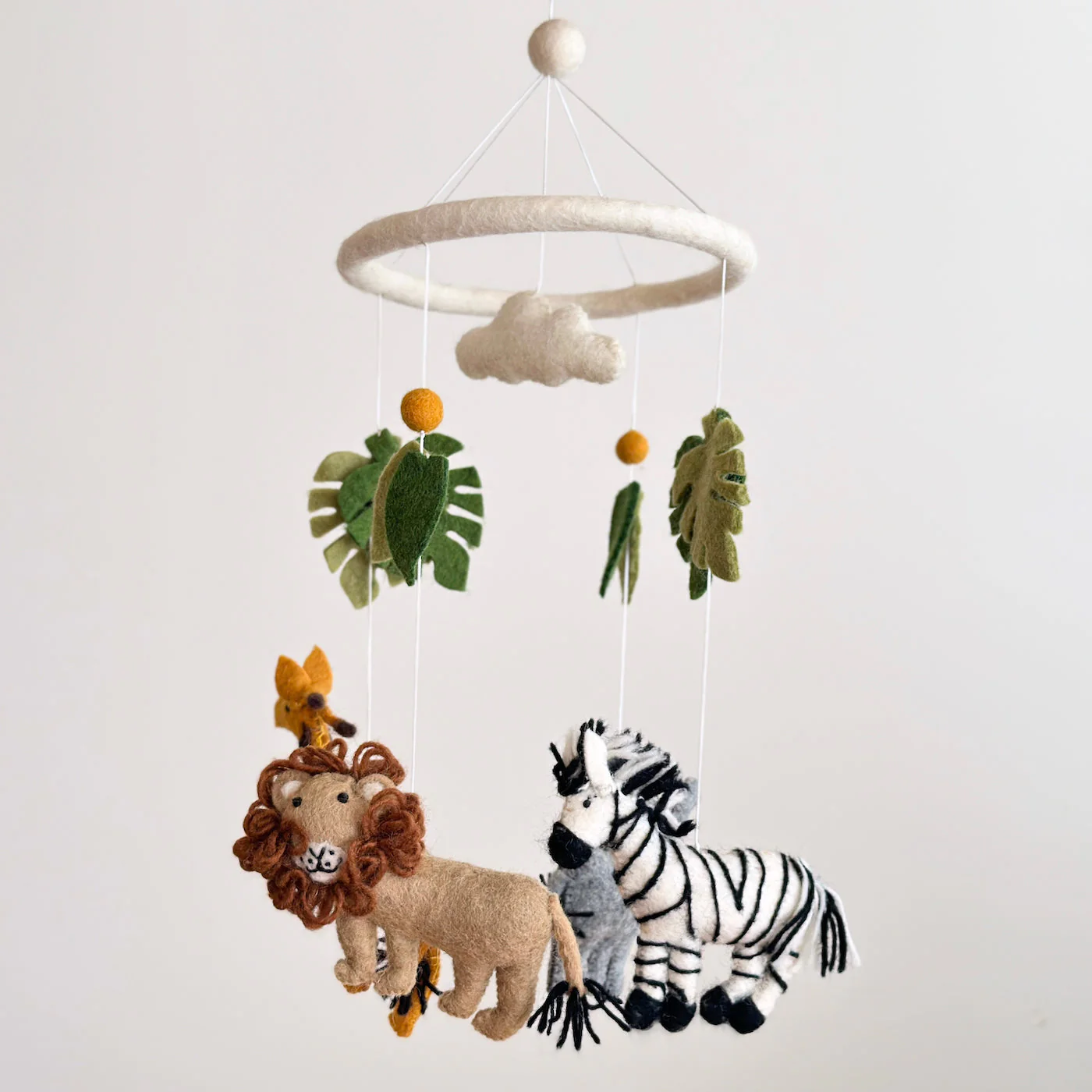 Ganapati Crafts Co. Felt Baby Mobile - Safari Jungle - Image 5